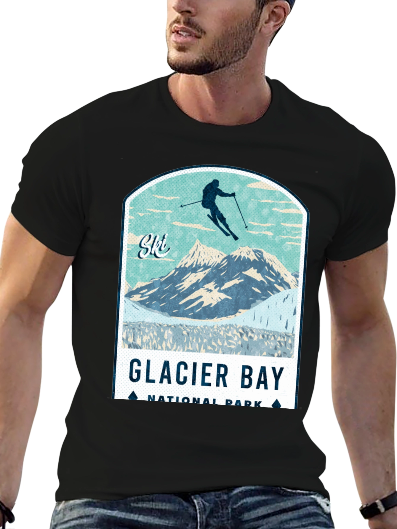 Glacier Bay National Park Ski T-Shirt