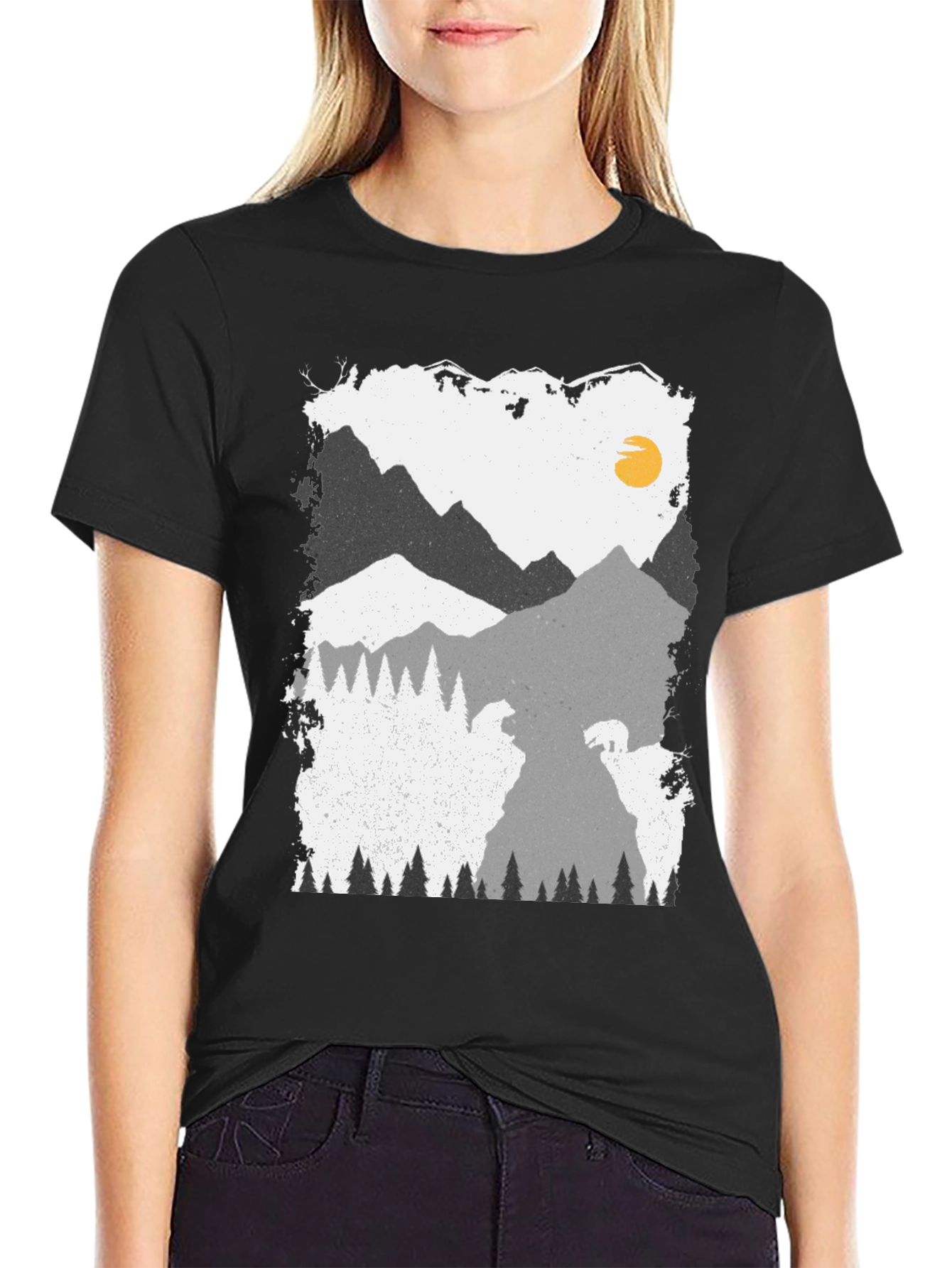 Mountain Scene Graphic Print Tee