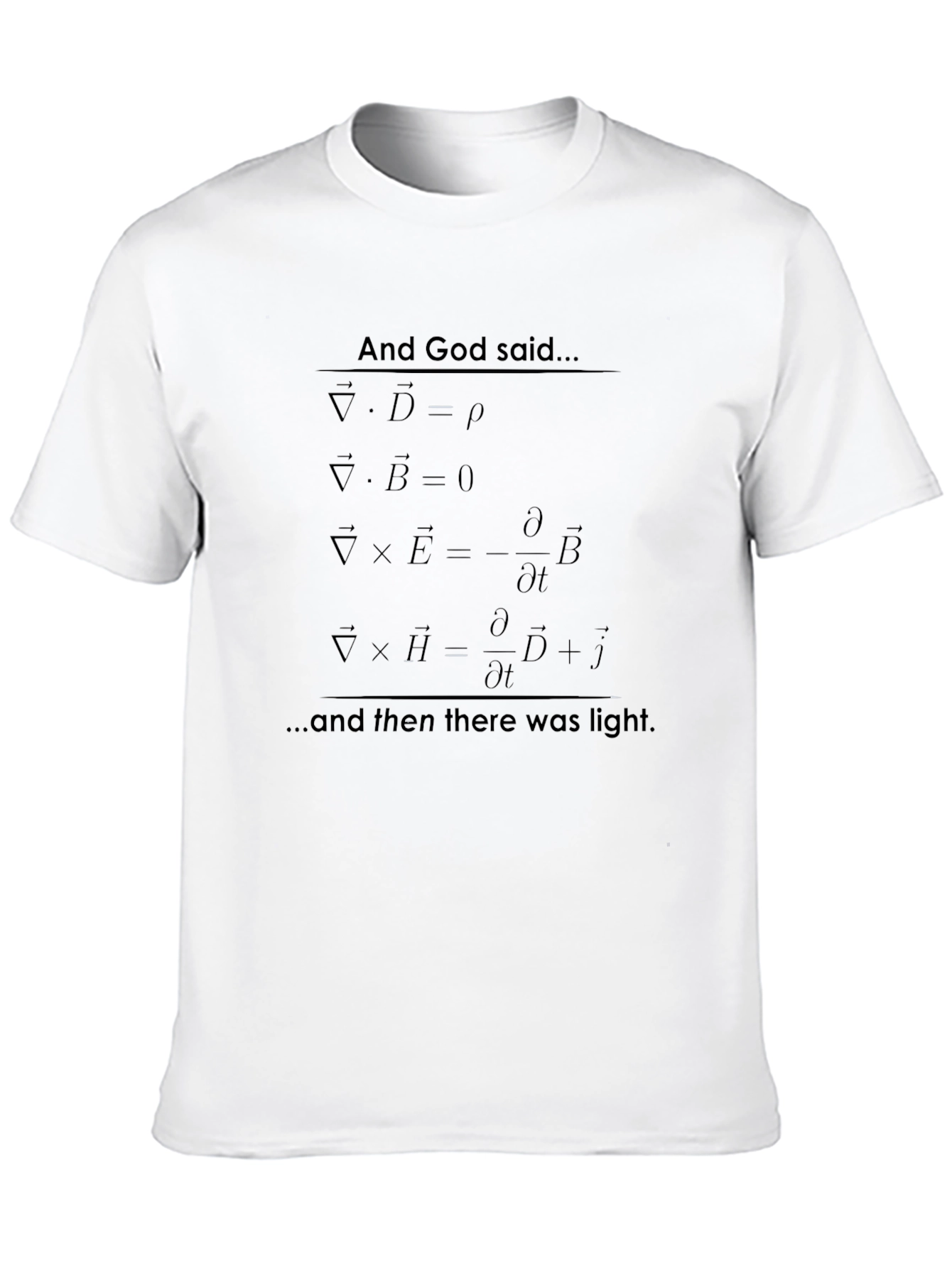 Maxwell Equations T-Shirt - And God Said...