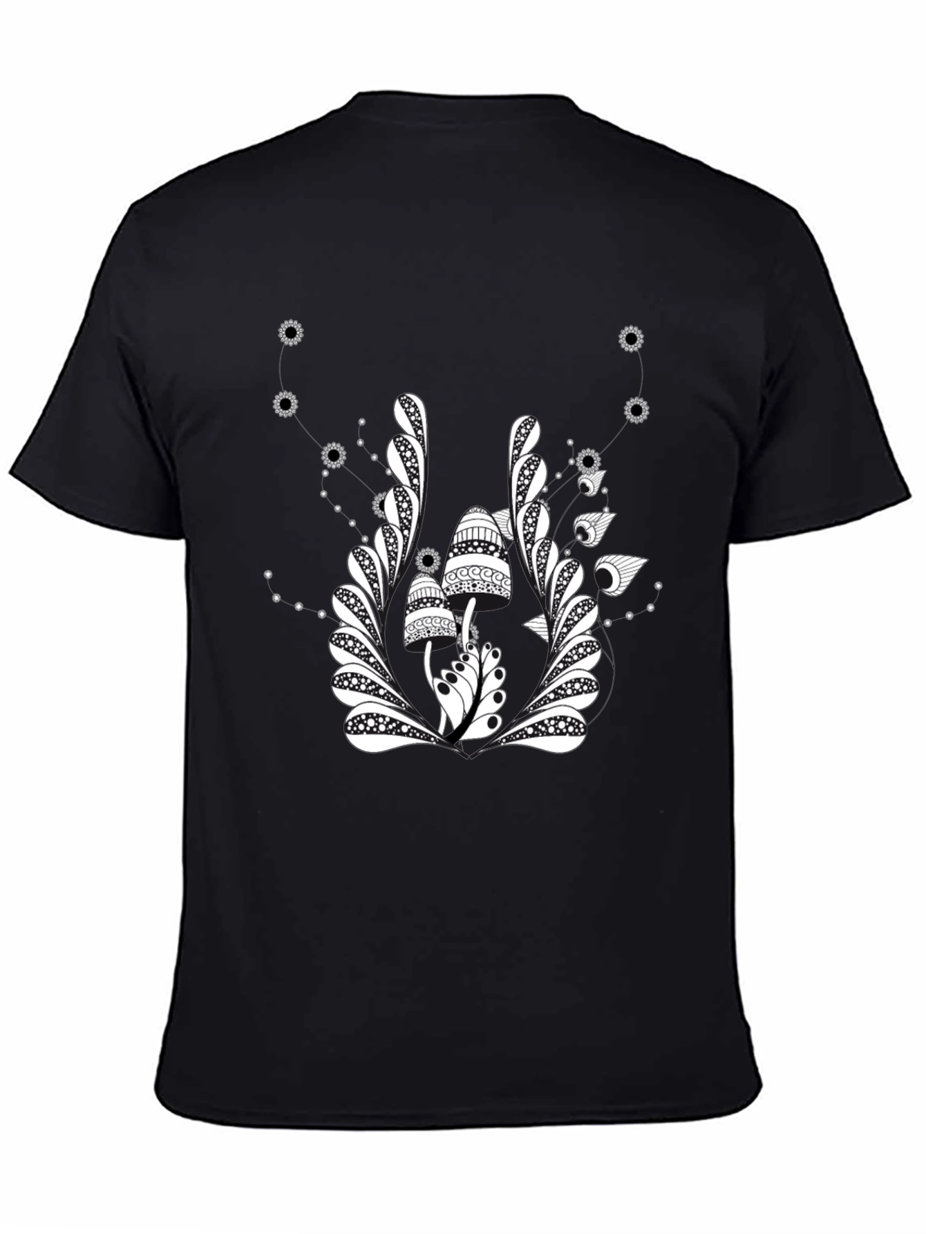 Mushroom Graphic Print Crew Neck T-Shirt