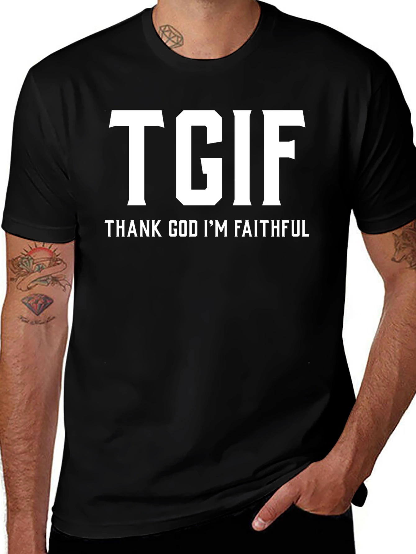 TGIF Thank God Im Faithful Graphic Tee