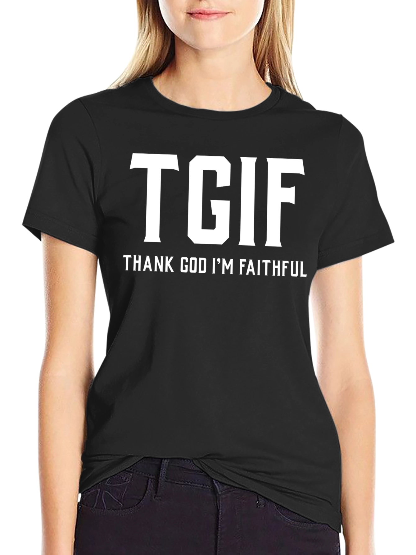 TGIF Thank God Im Faithful Graphic Tee