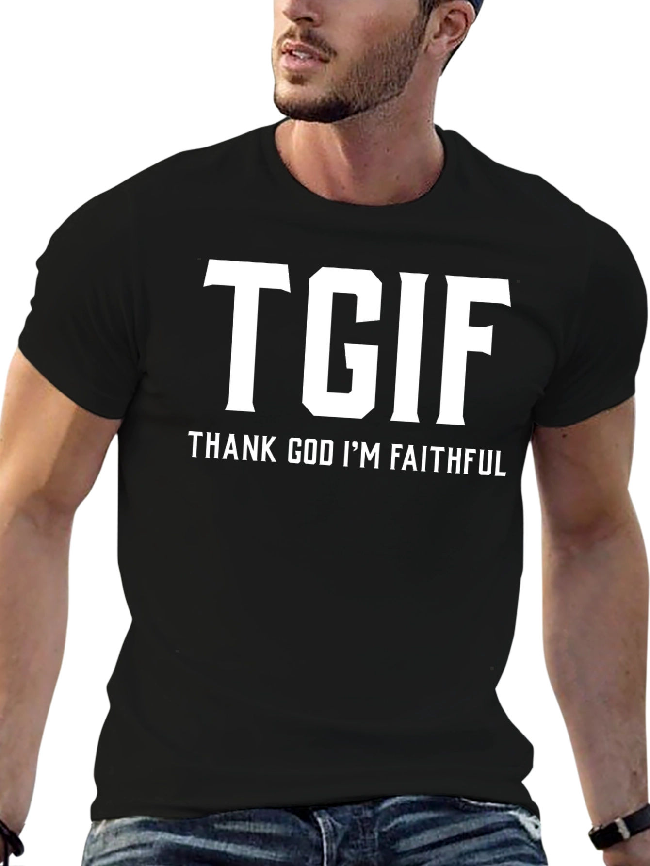 TGIF Thank God Im Faithful Graphic Tee