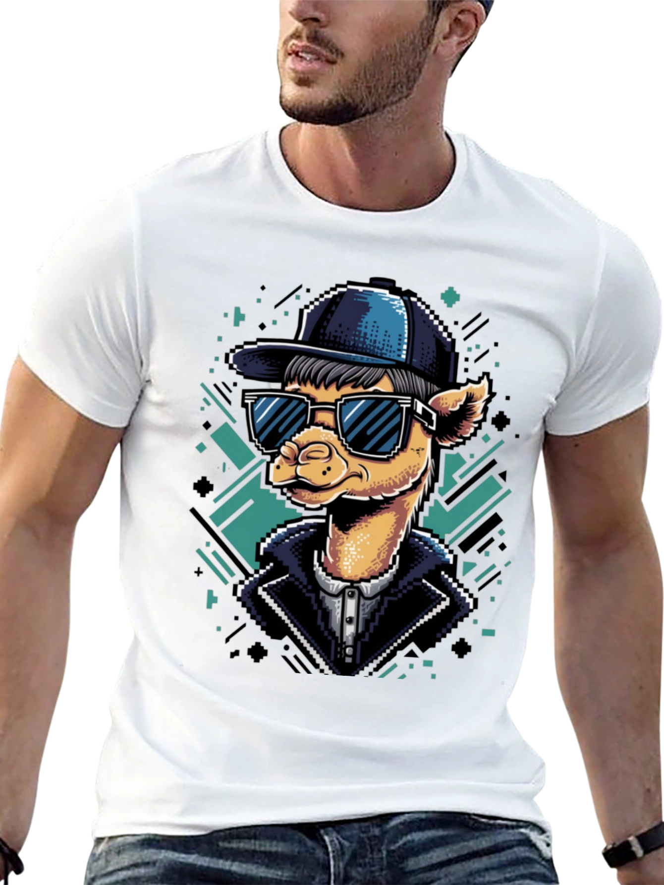 Cool Camel Tee - Pixel Art Style