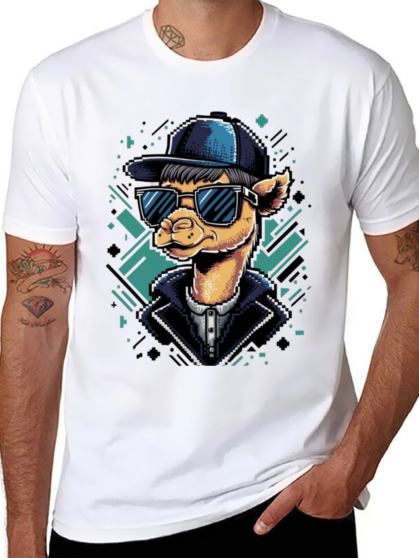 Cool Camel Tee - Pixel Art Style
