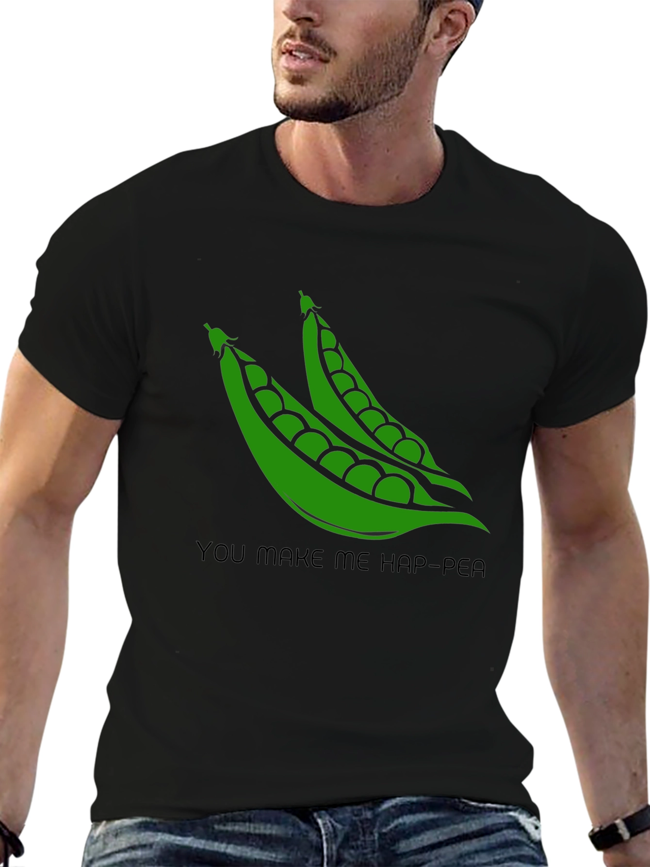 You Make Me Hap-Pea T-Shirt Funny Food Pun Tee