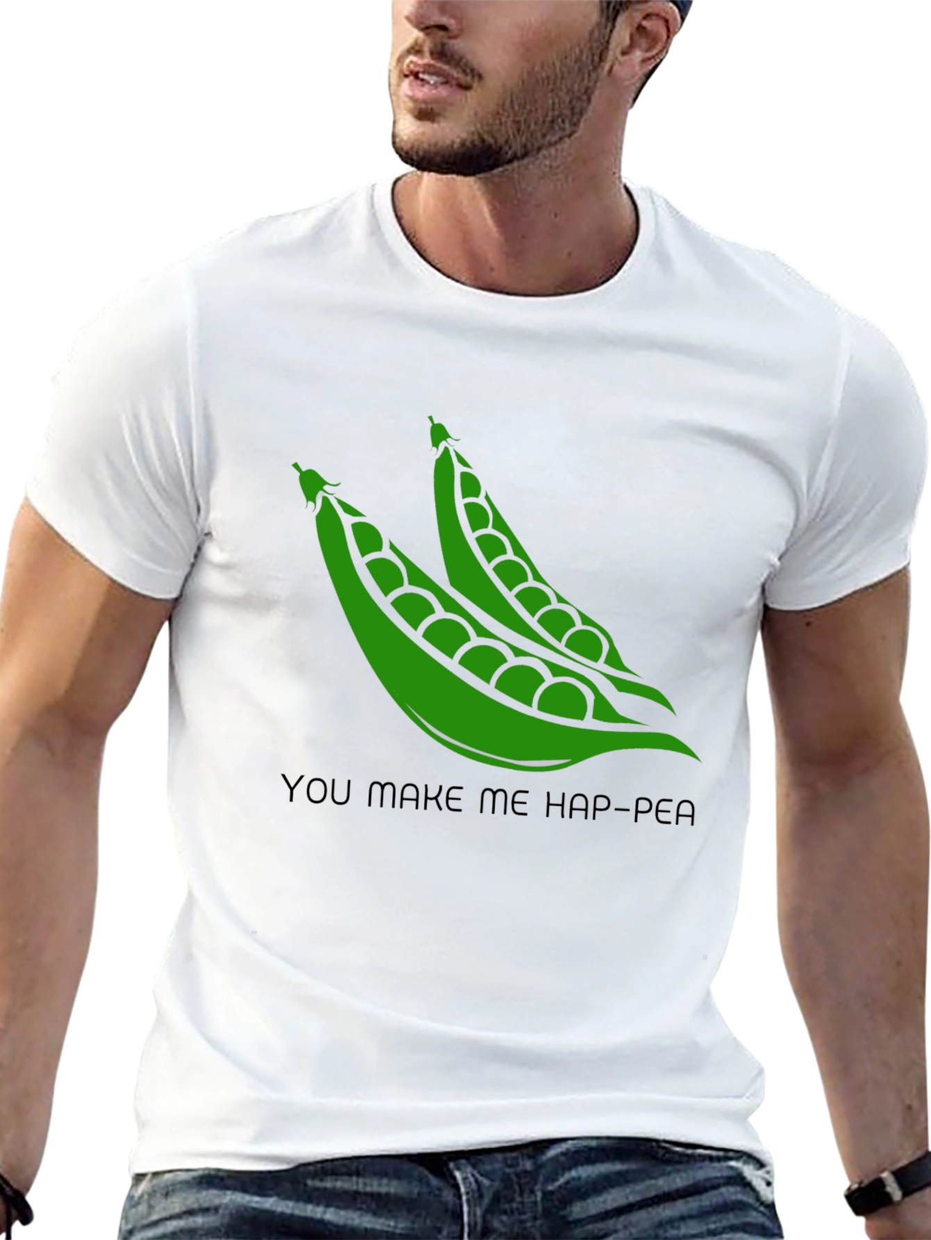 You Make Me Hap-Pea T-Shirt Funny Food Pun Tee
