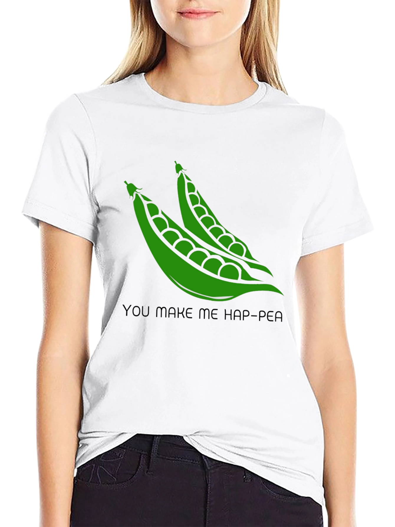 You Make Me Hap-Pea T-Shirt Funny Food Pun Tee