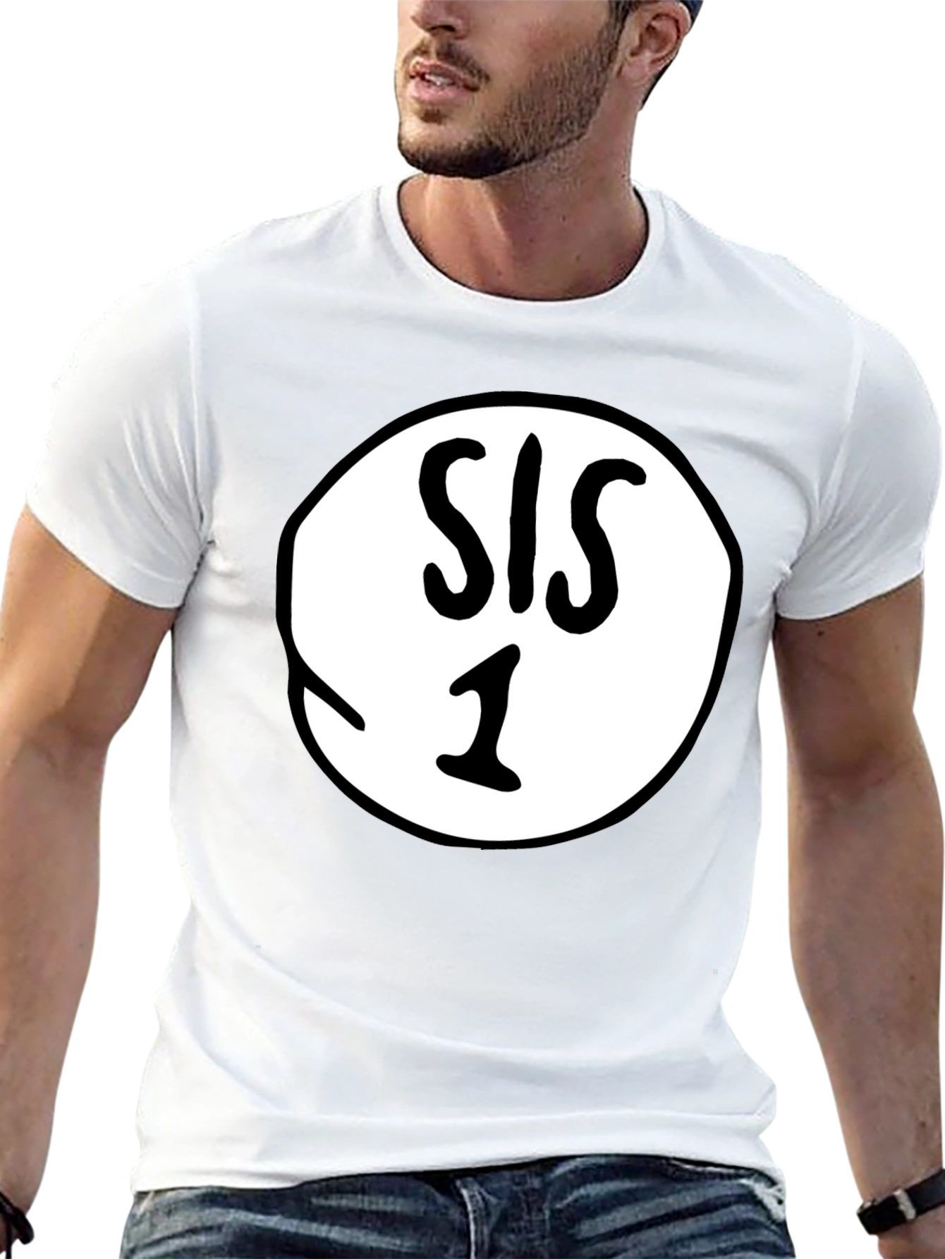 Sis 1 T-Shirt - Black Crew Neck Tee