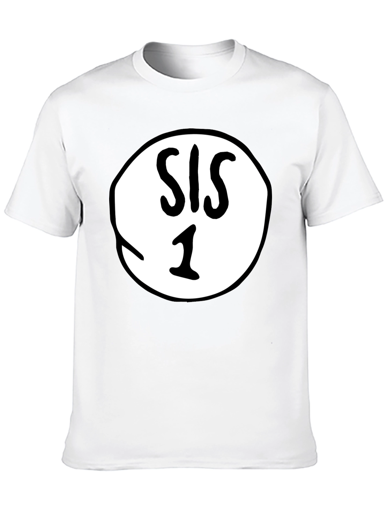 Sis 1 T-Shirt - Black Crew Neck Tee
