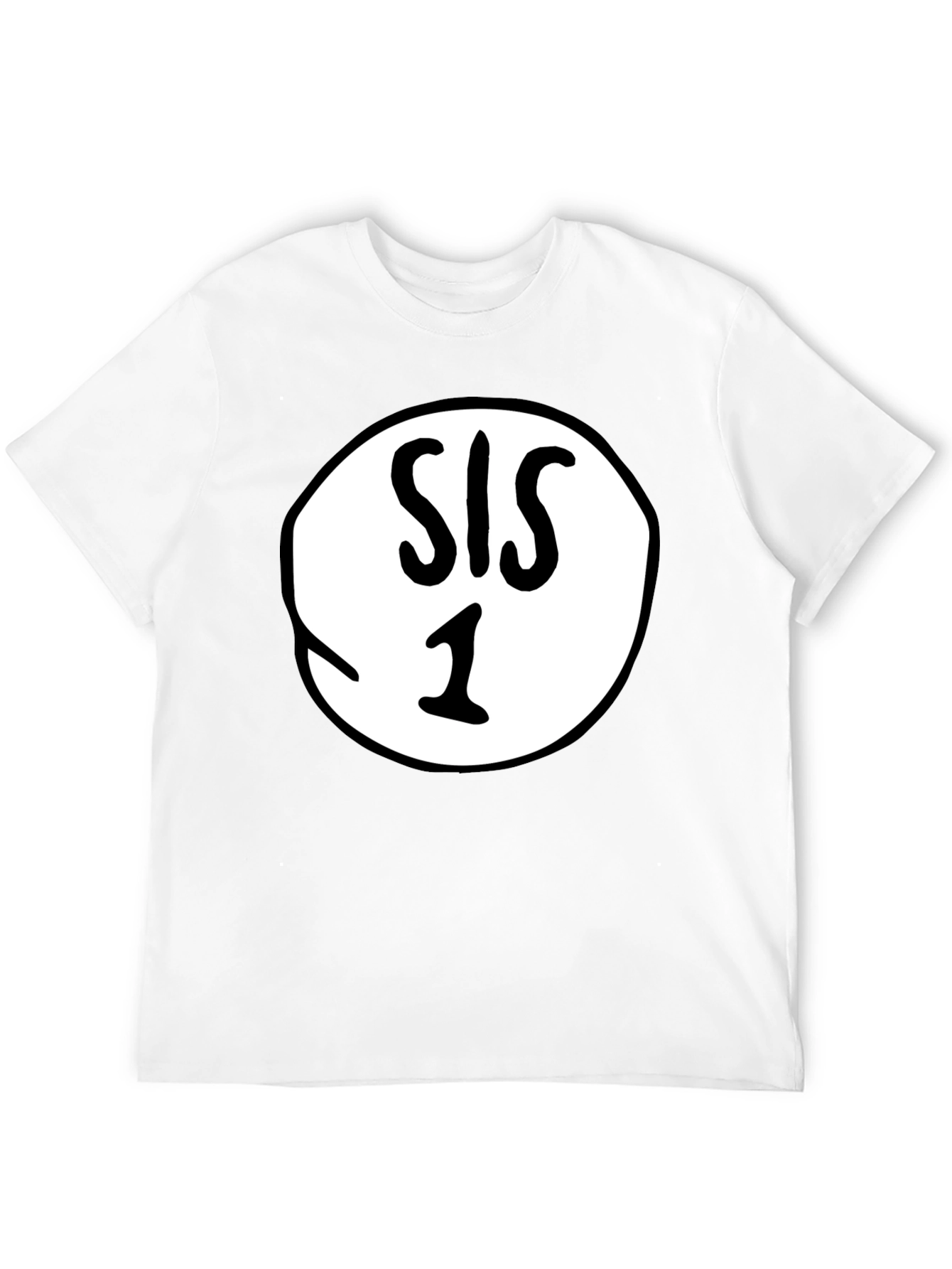 Sis 1 T-Shirt - Black Crew Neck Tee