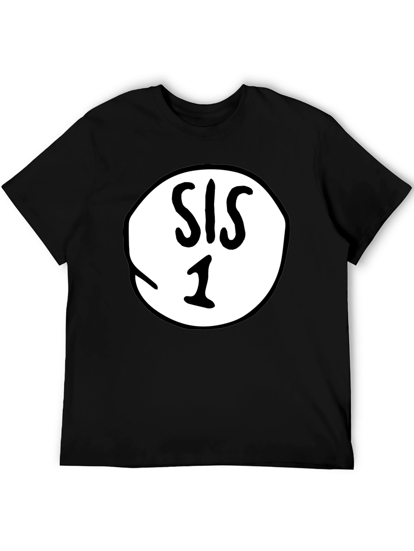 Sis 1 T-Shirt - Black Crew Neck Tee