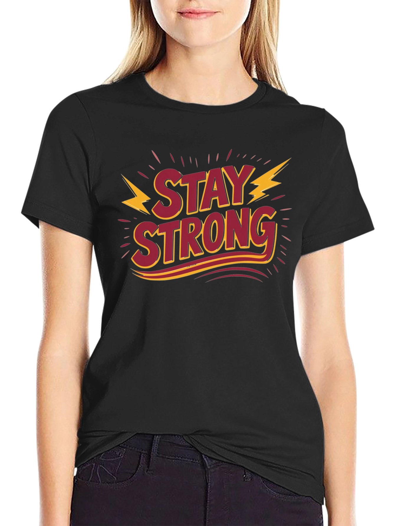 Stay Strong Graphic Tee - Motivational Shirt