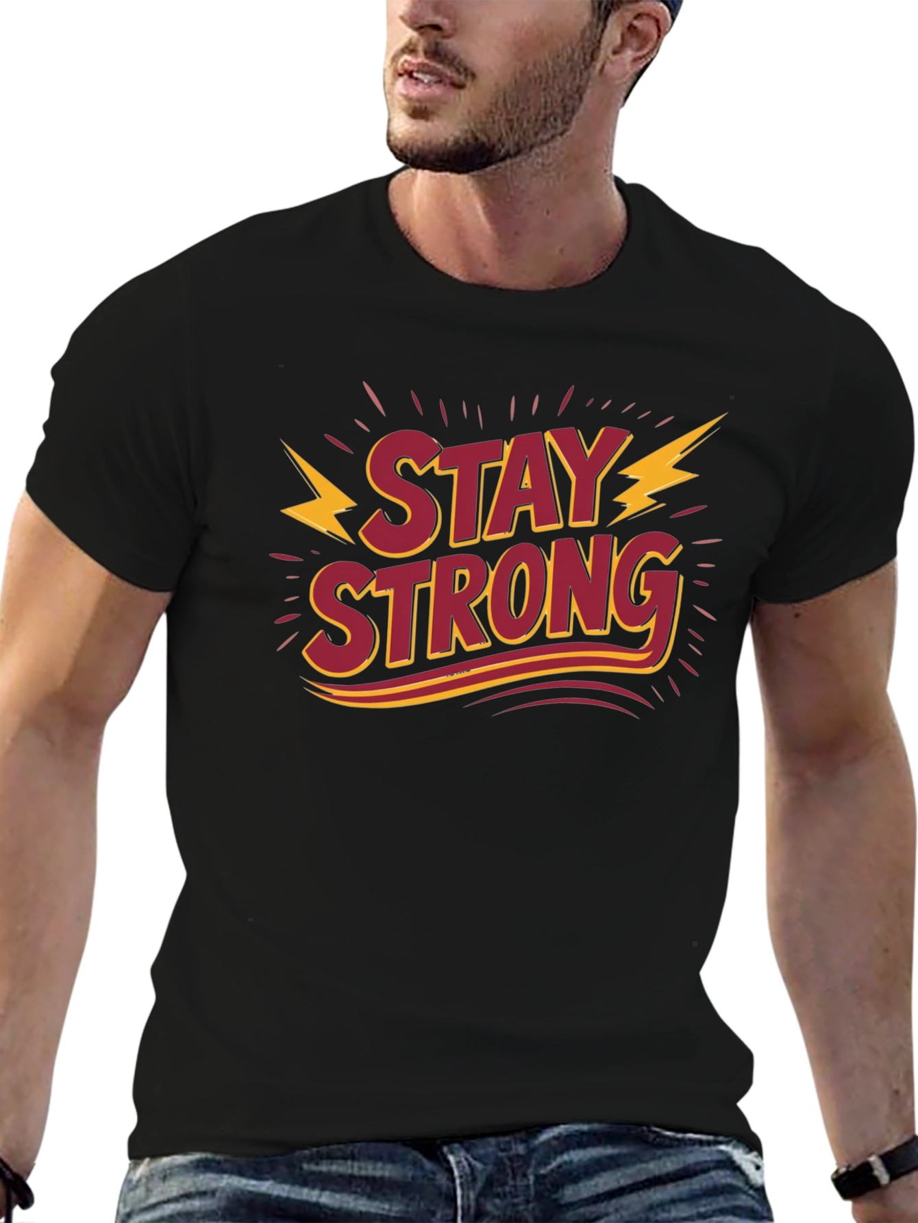 Stay Strong Graphic Tee - Motivational Shirt