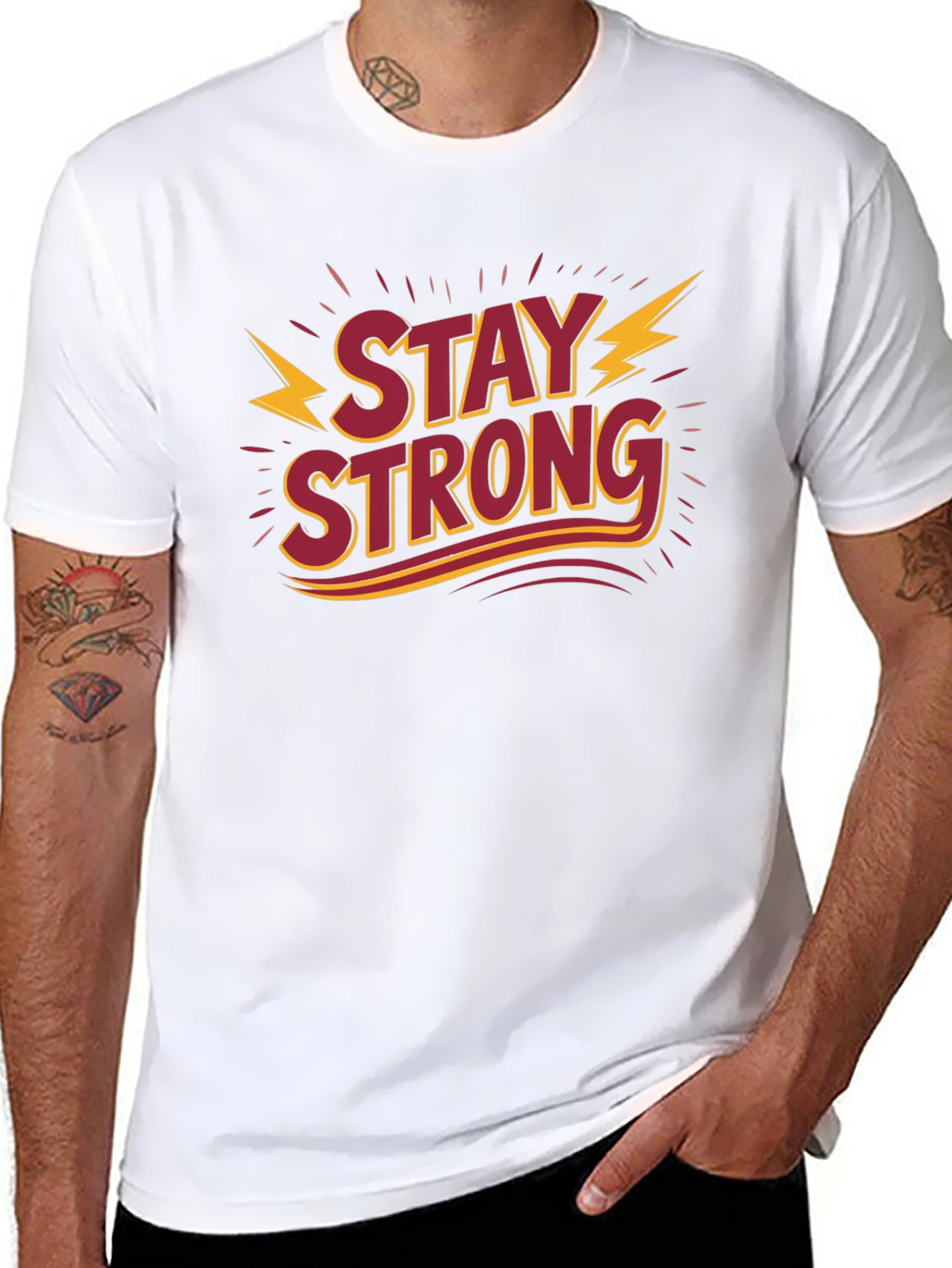 Stay Strong Graphic Tee - Motivational Shirt