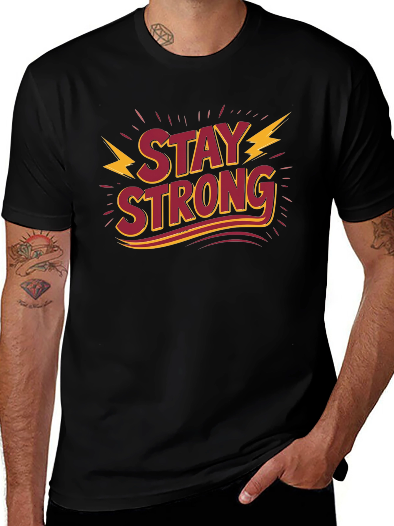 Stay Strong Graphic Tee - Motivational Shirt