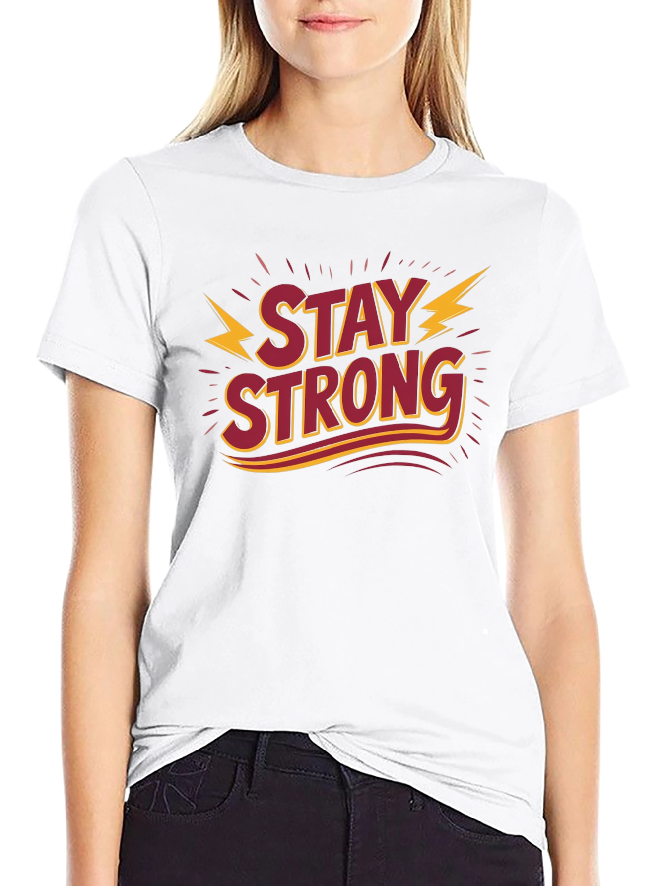 Stay Strong Graphic Tee - Motivational Shirt