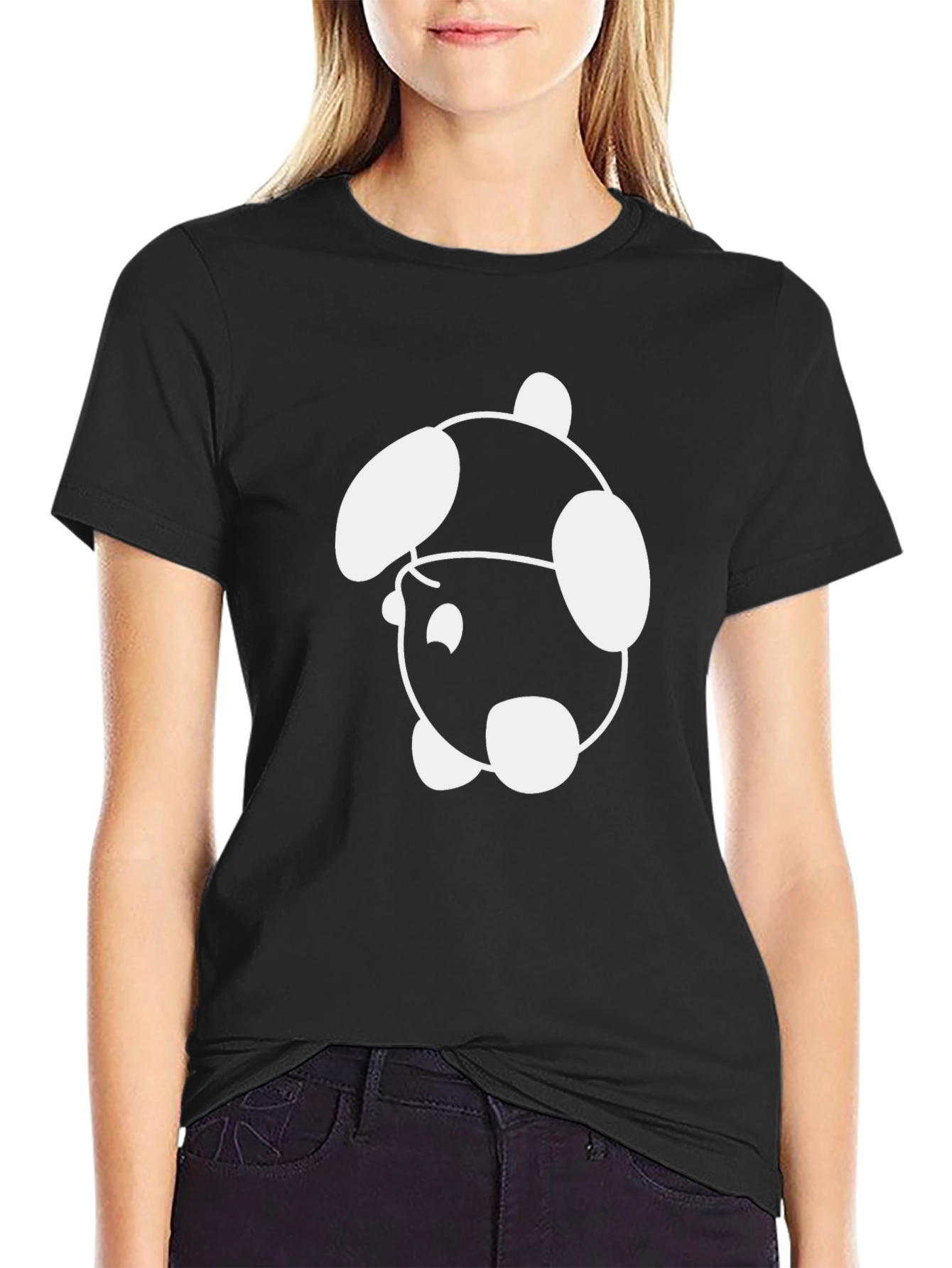 Cool Black T-Shirt with Fun Cartoon Graphic
