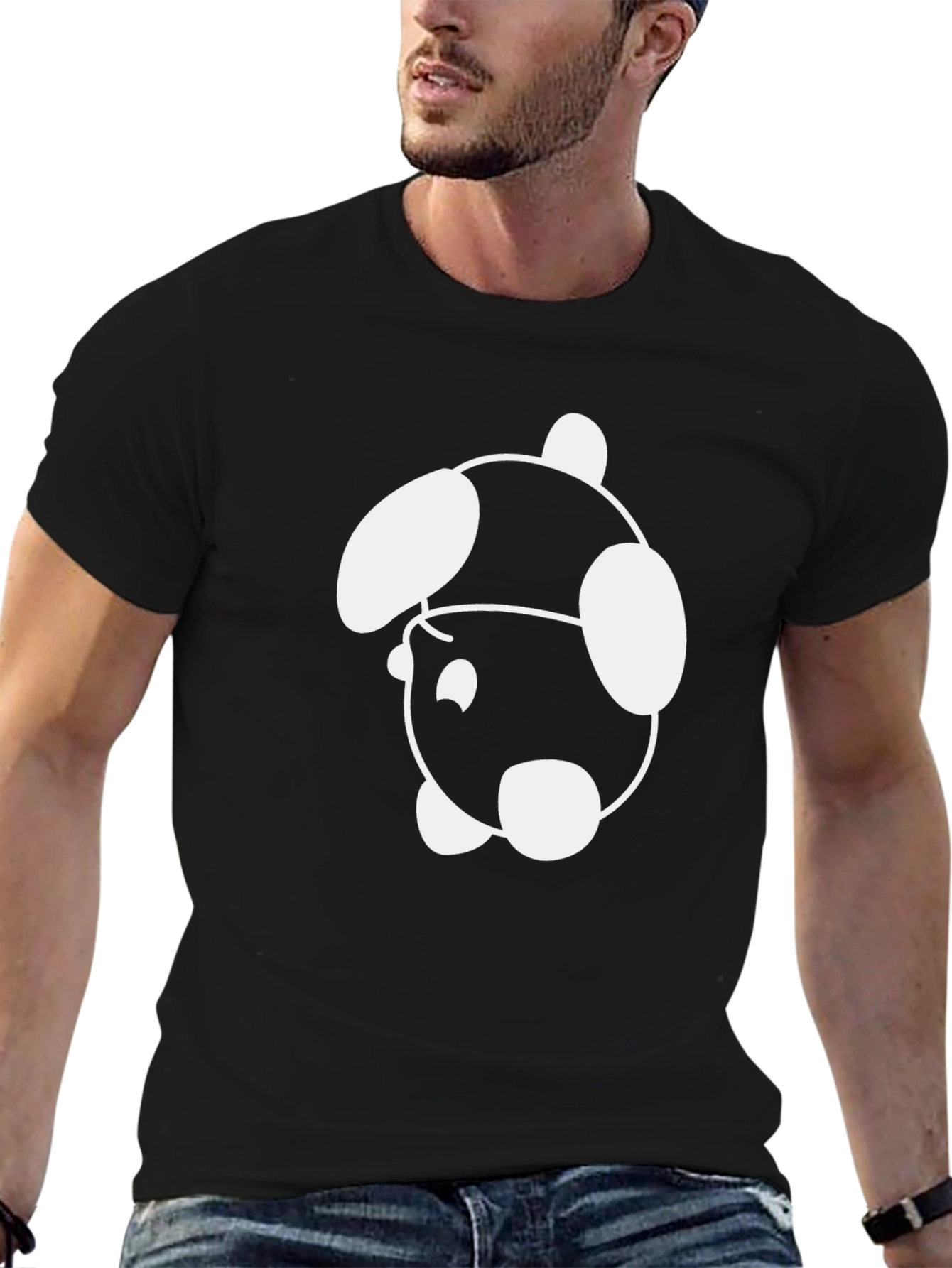 Cool Black T-Shirt with Fun Cartoon Graphic