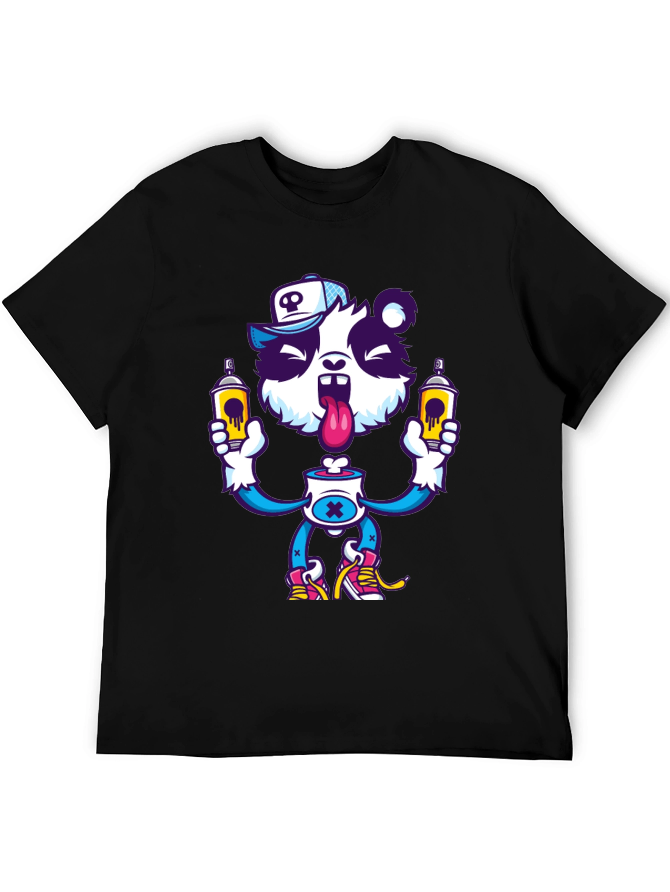 Cartoon Panda Graphic T-Shirt - Unique Streetwear Style