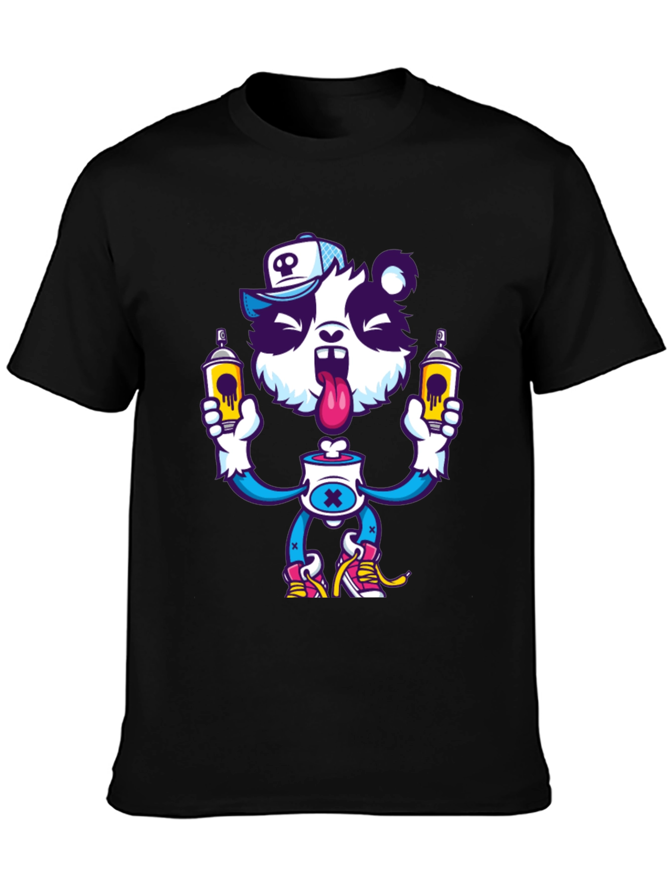 Cartoon Panda Graphic T-Shirt - Unique Streetwear Style