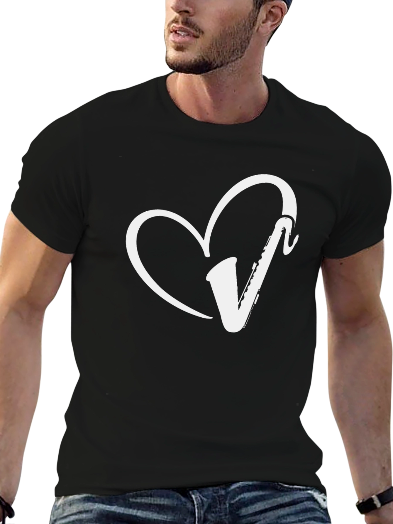 Saxophone Heart T-Shirt