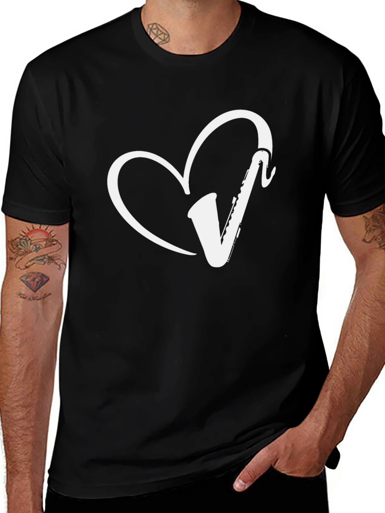 Saxophone Heart T-Shirt