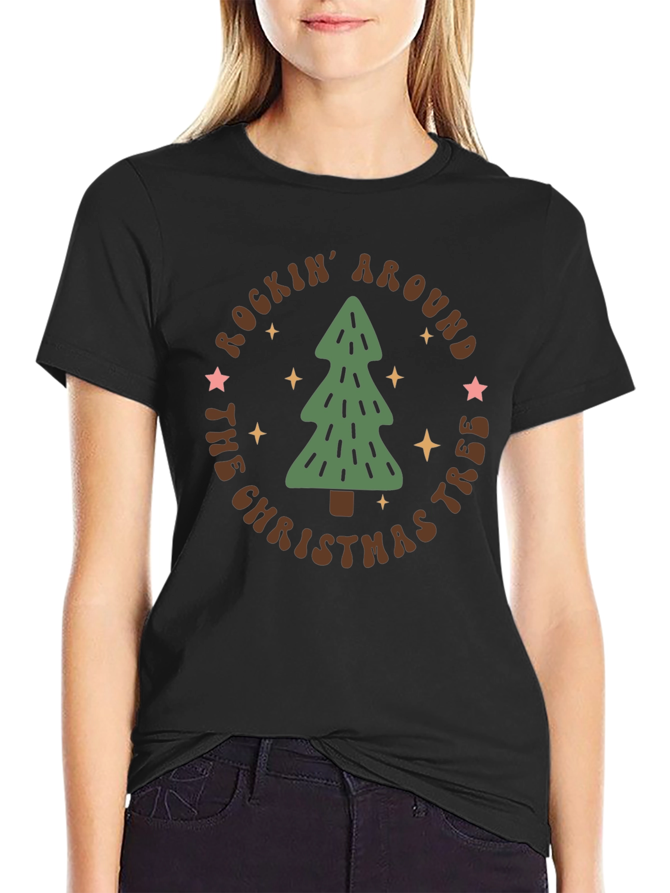 Rockin Around Christmas Tree Graphic Tee
