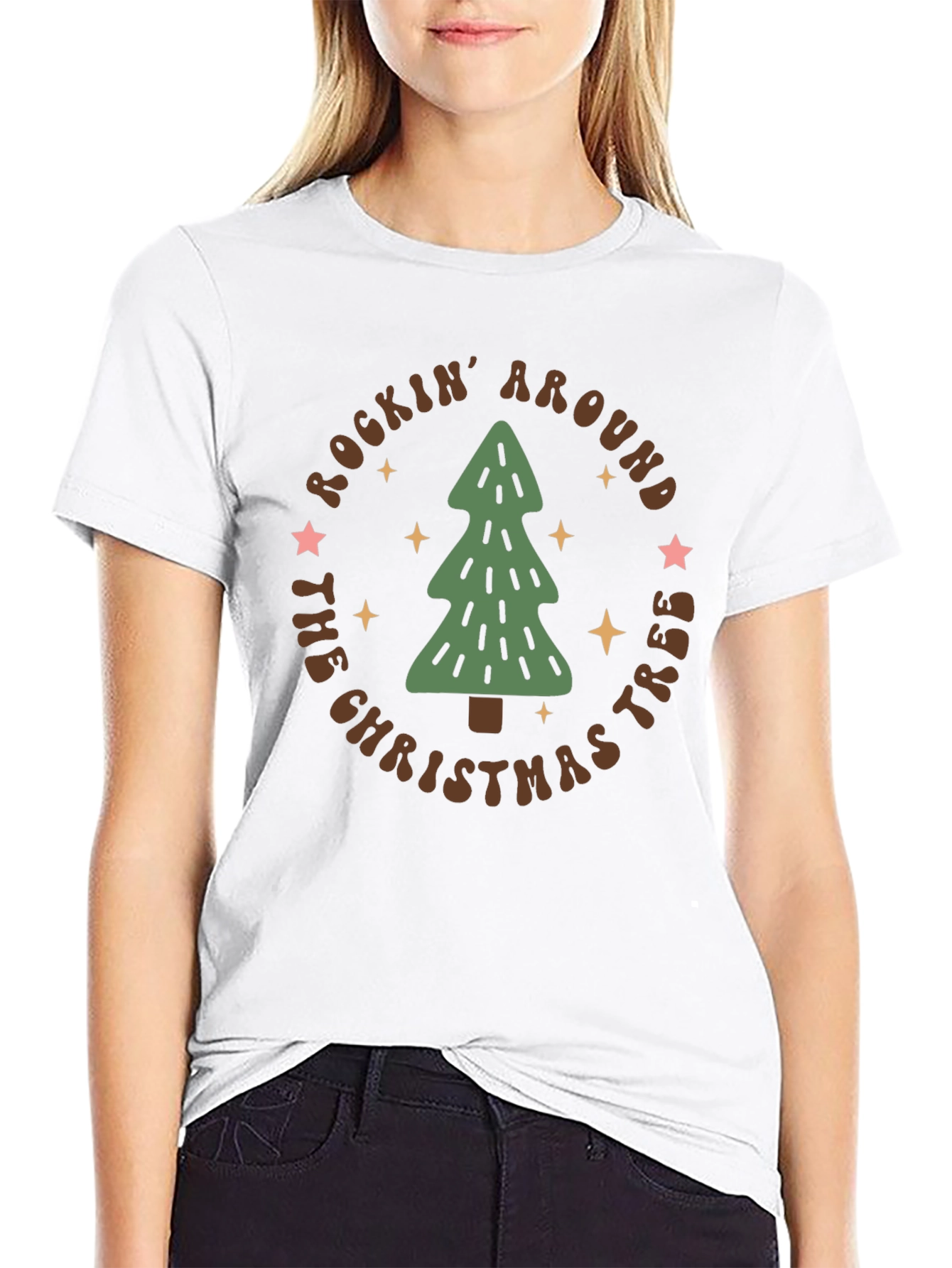 Rockin Around Christmas Tree Graphic Tee