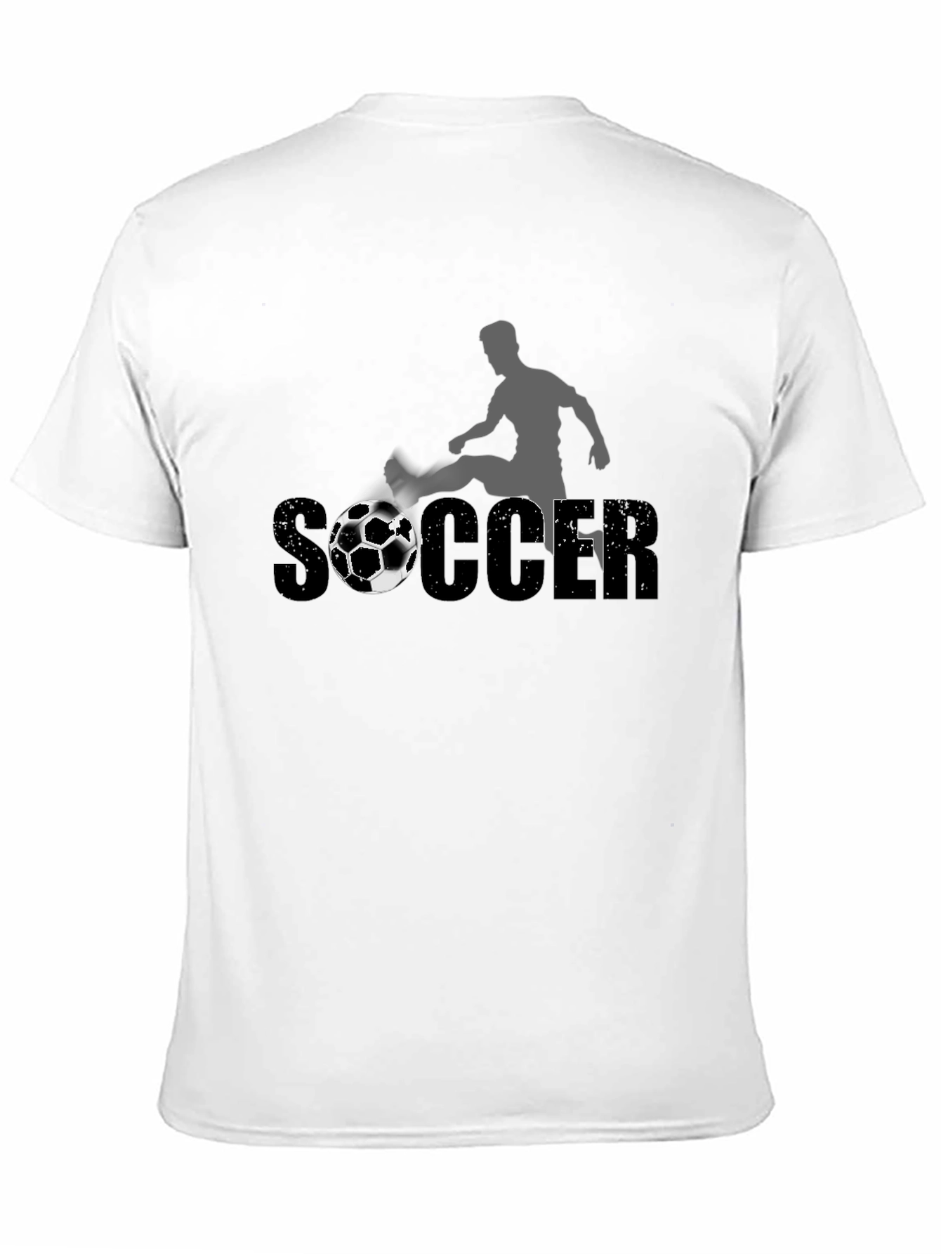 Soccer Graphic Tee - Black Cotton T-Shirt