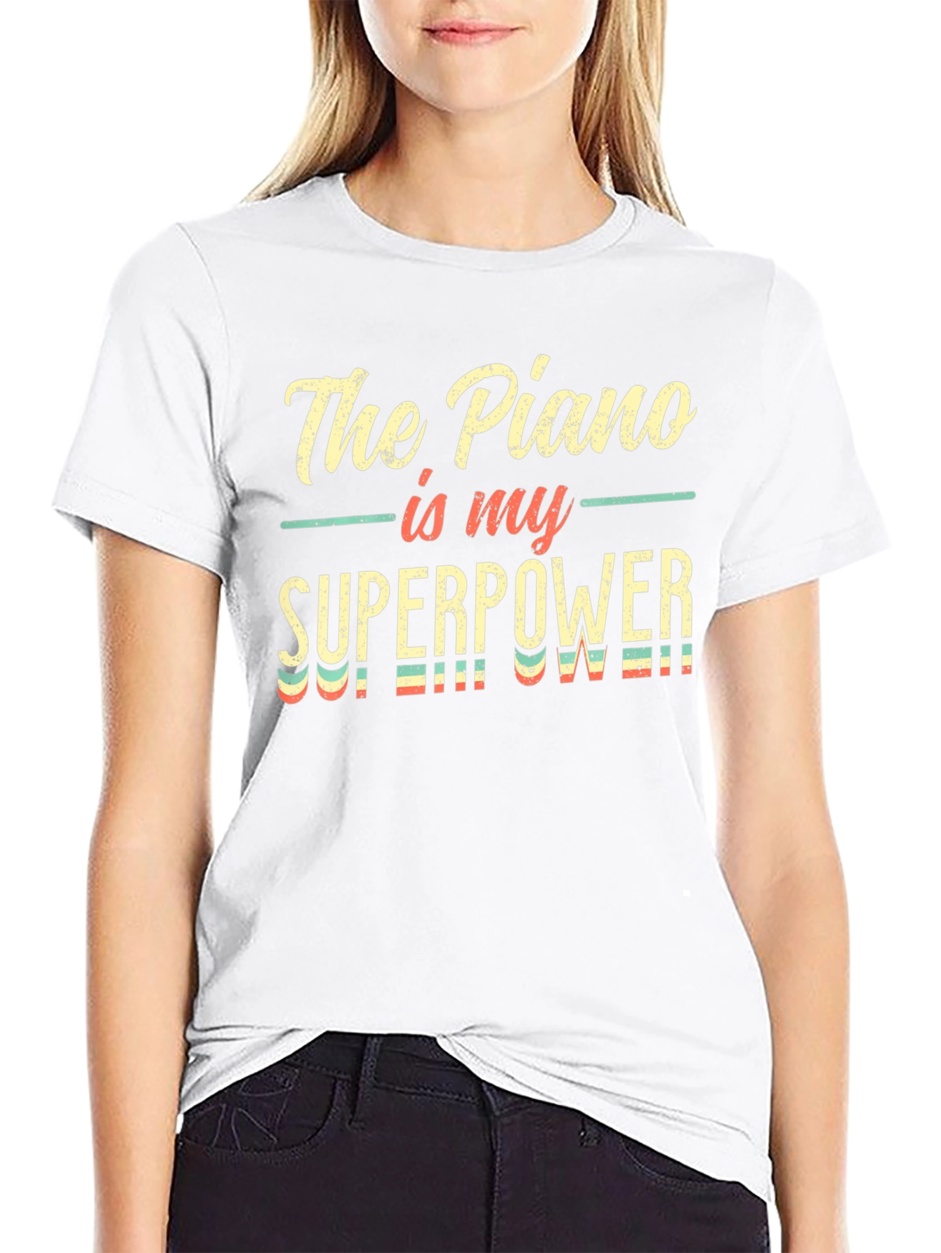 Piano is My Superpower Graphic Tee