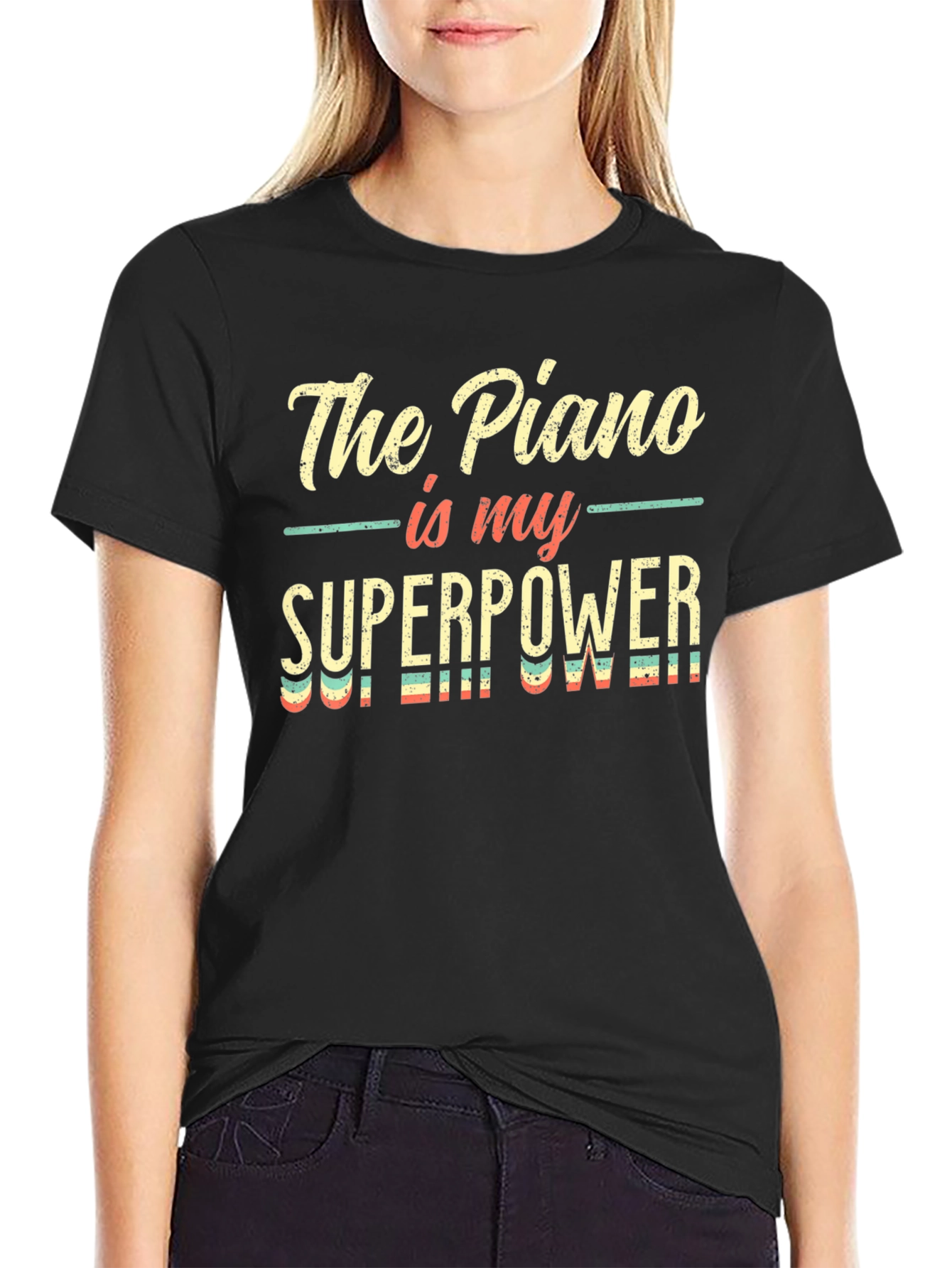 Piano is My Superpower Graphic Tee