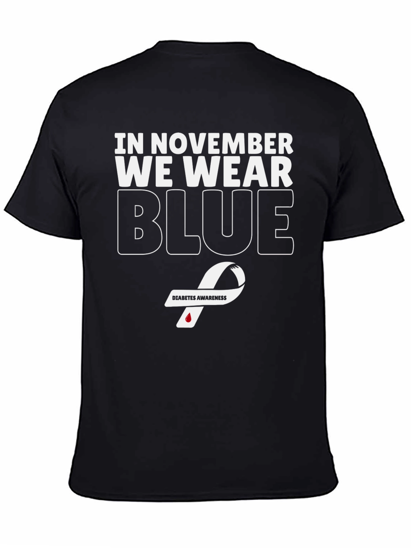 November Diabetes Awareness Blue Ribbon T-Shirt