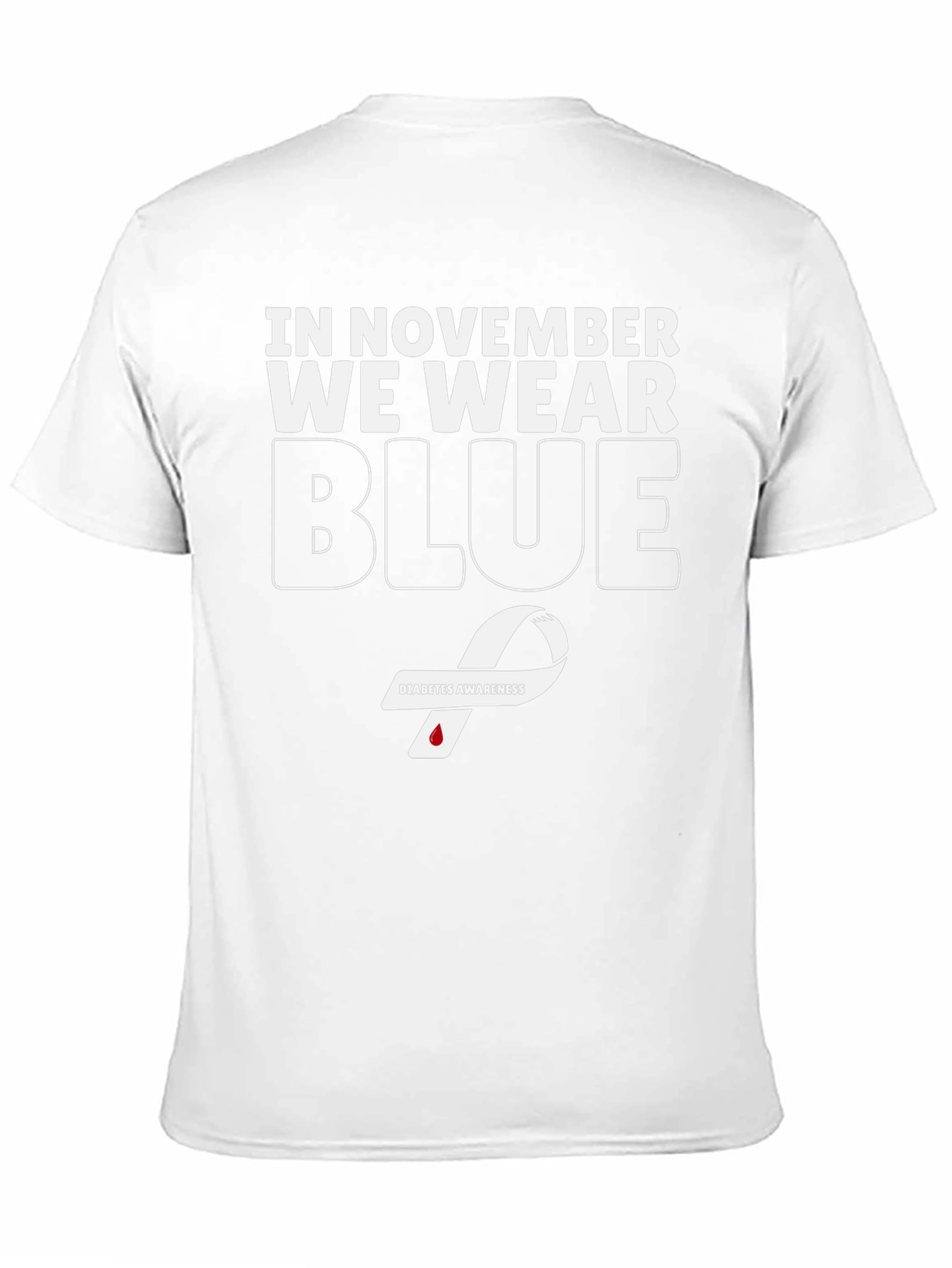 November Diabetes Awareness Blue Ribbon T-Shirt