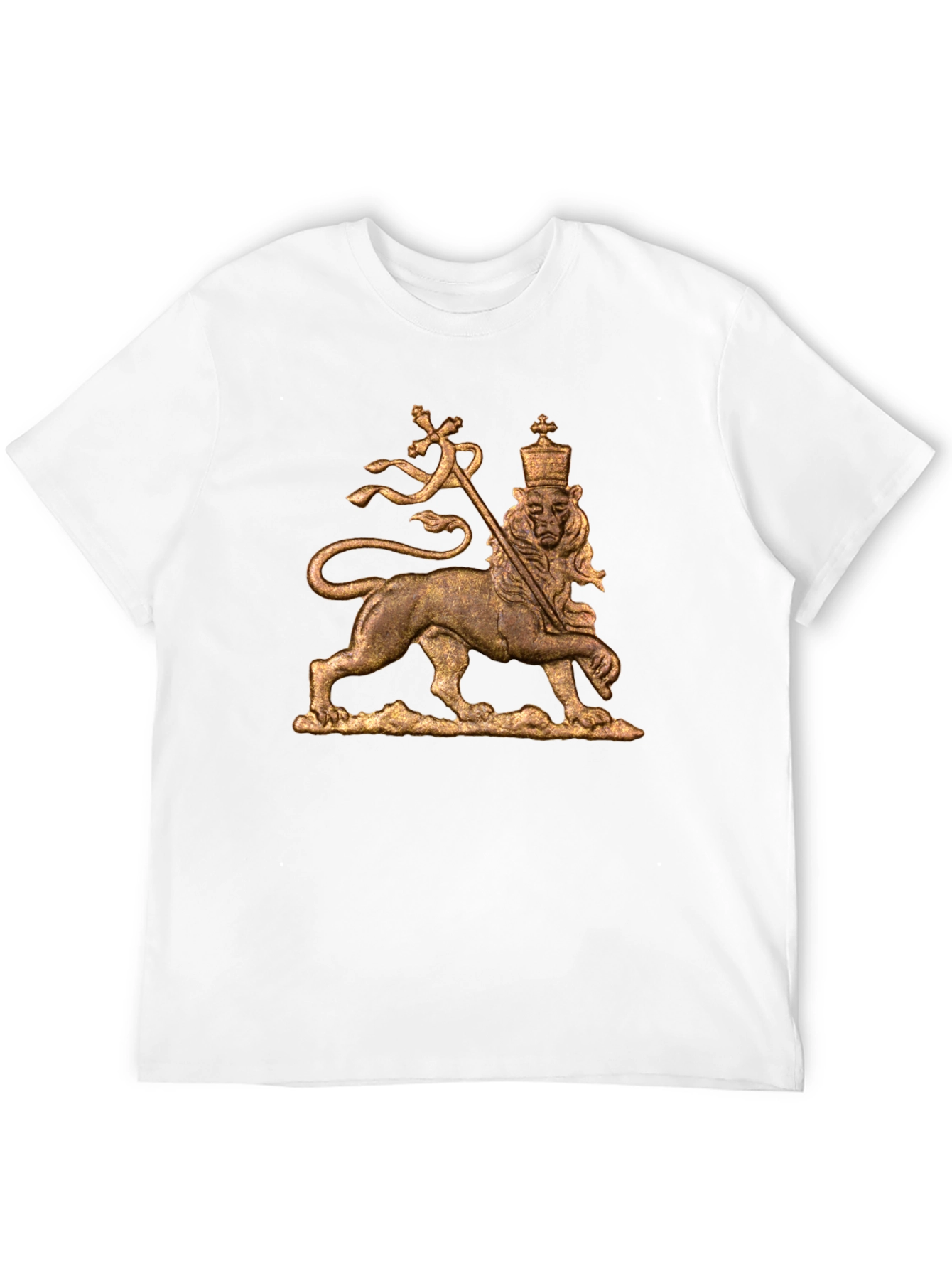 Rastafarian Lion T-Shirt - Black Cotton Blend