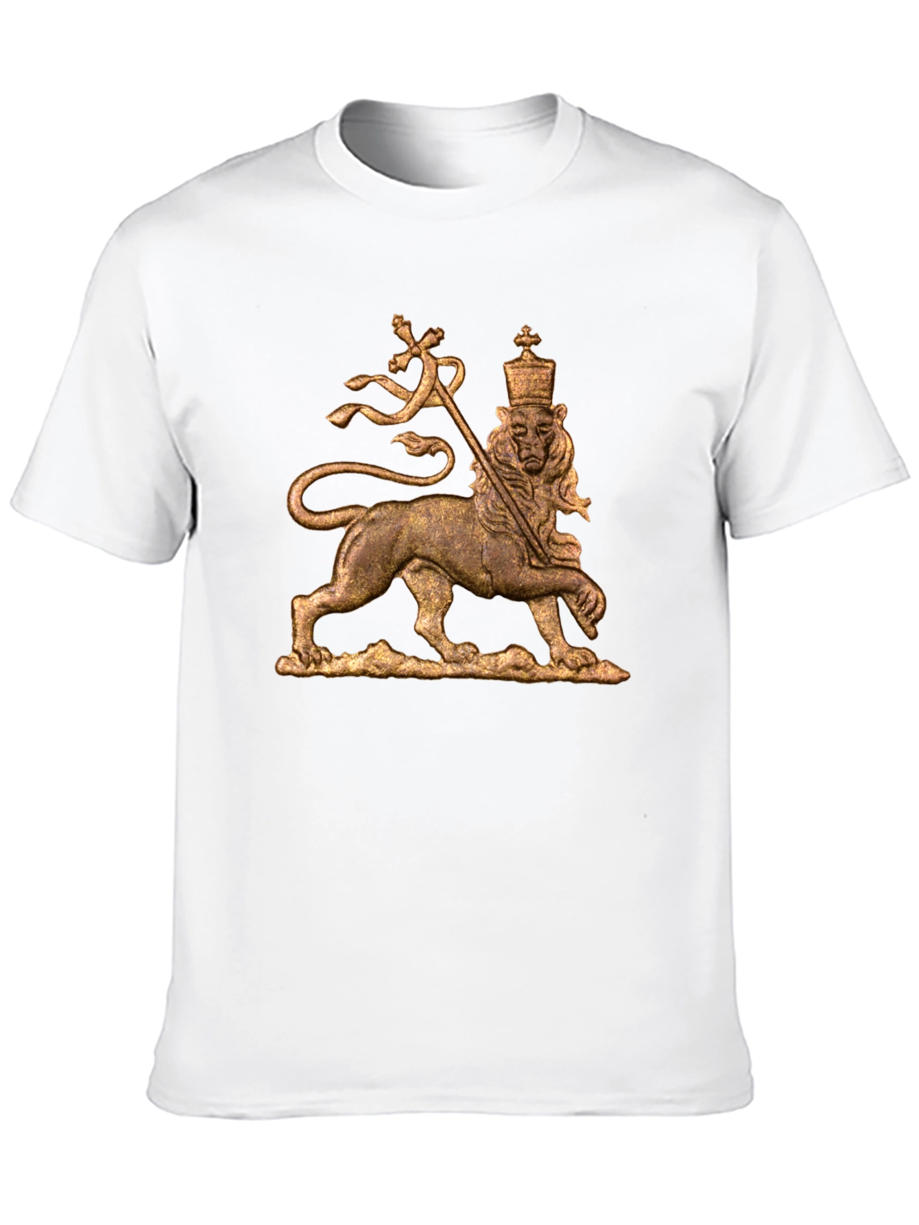 Rastafarian Lion T-Shirt - Black Cotton Blend