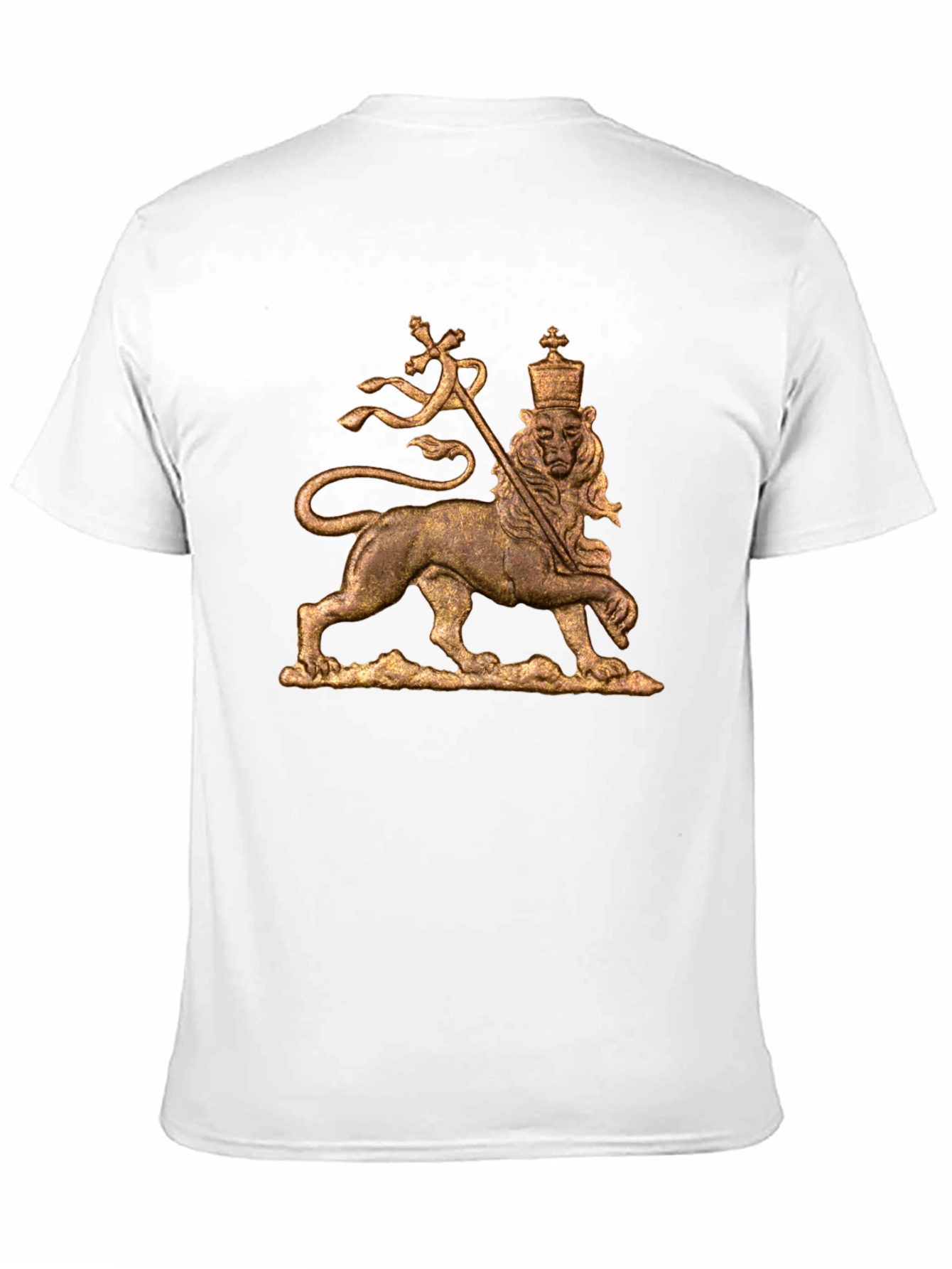 Rastafarian Lion T-Shirt - Black Cotton Blend