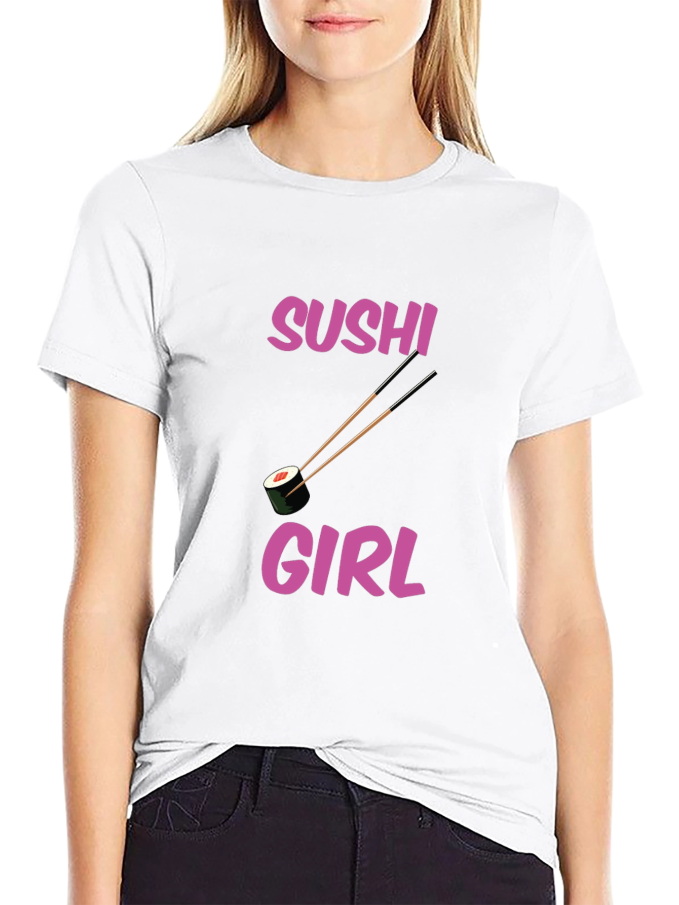 Sushi Girl Graphic Tee - Fun Trendy T-Shirt