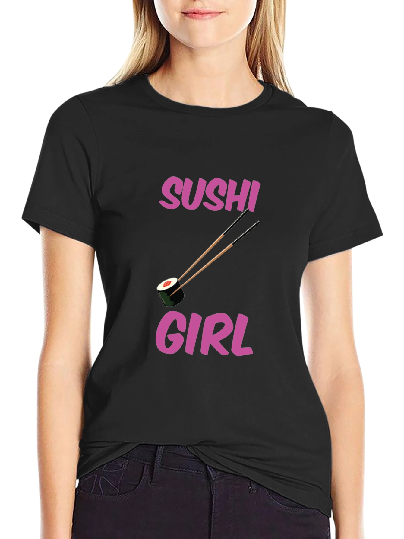 Sushi Girl Graphic Tee - Fun Trendy T-Shirt