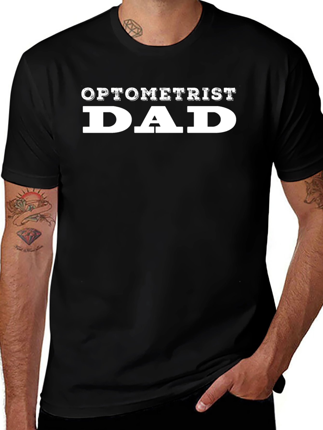 Optometrist Dad - Mens Black T-Shirt
