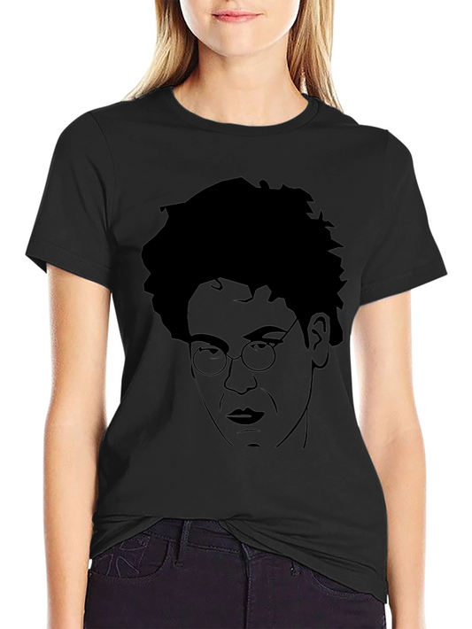Black T-Shirt with Unique Face Graphic