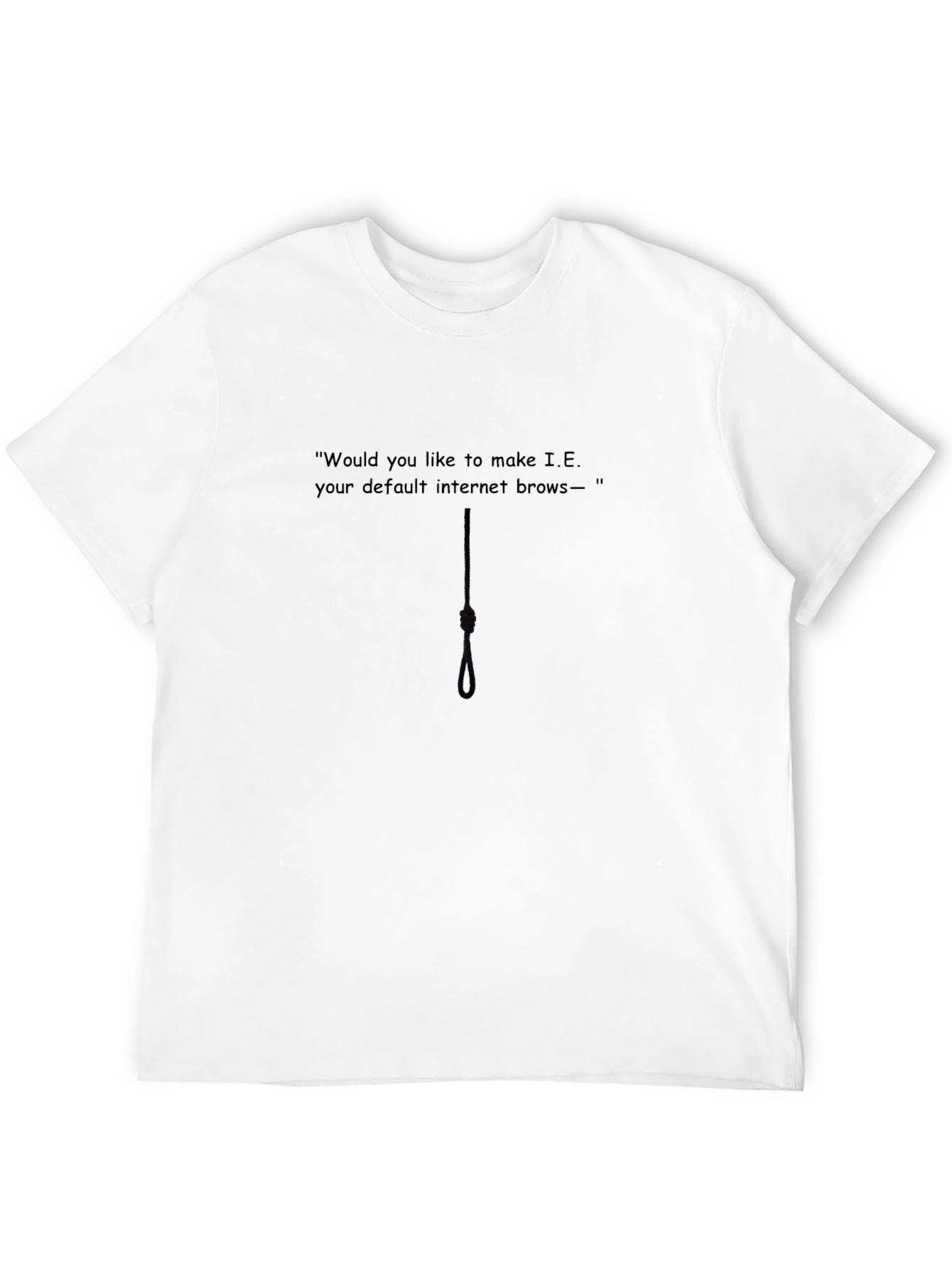 Humorous IE Default Internet Browser Graphic T-Shirt
