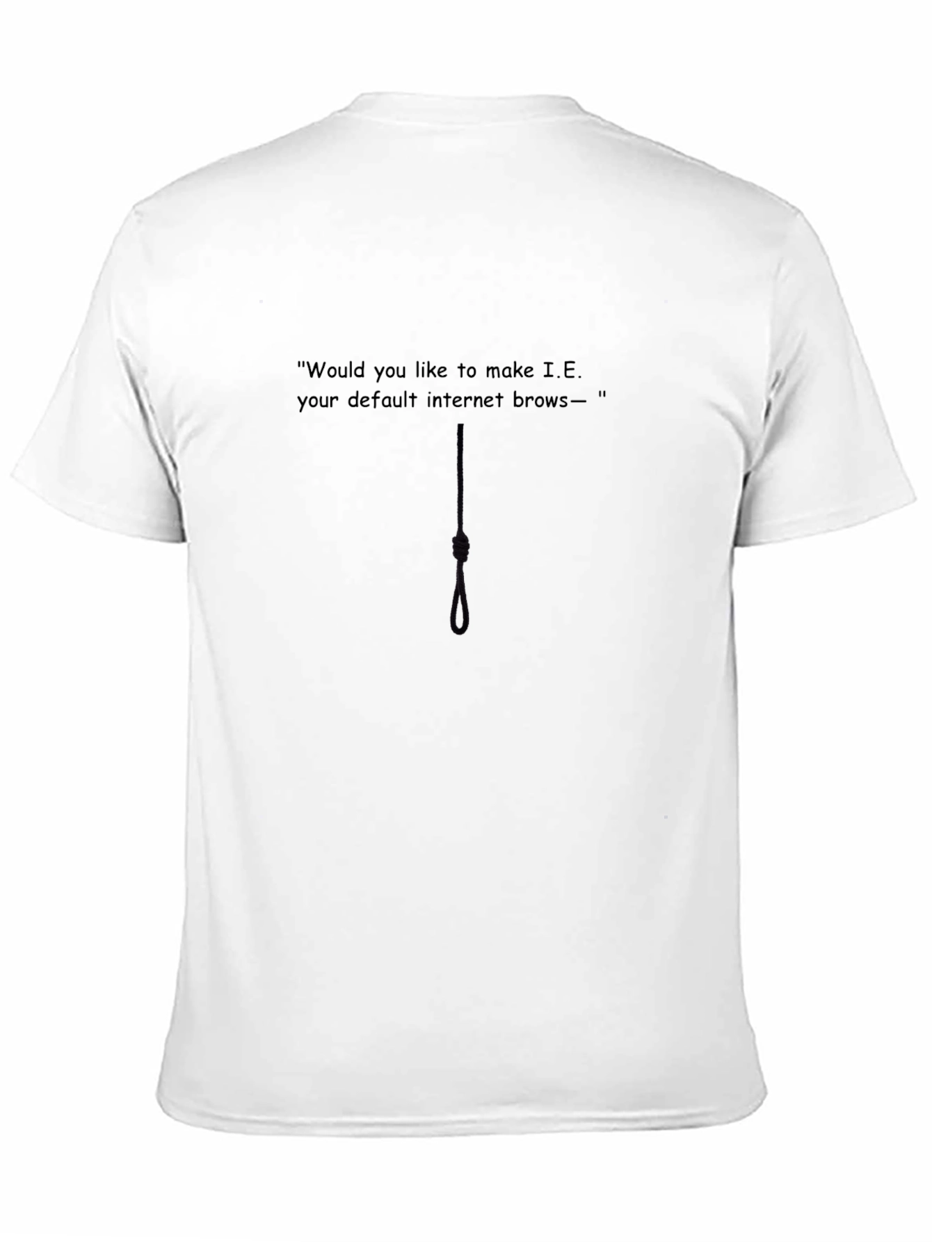 Humorous IE Default Internet Browser Graphic T-Shirt