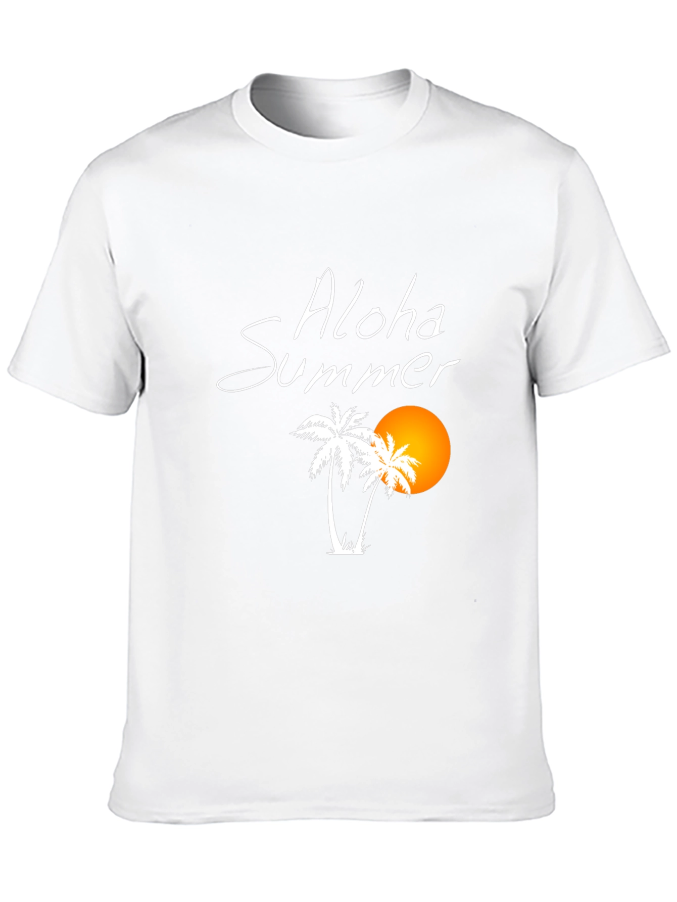 Aloha Summer Black Graphic T-Shirt