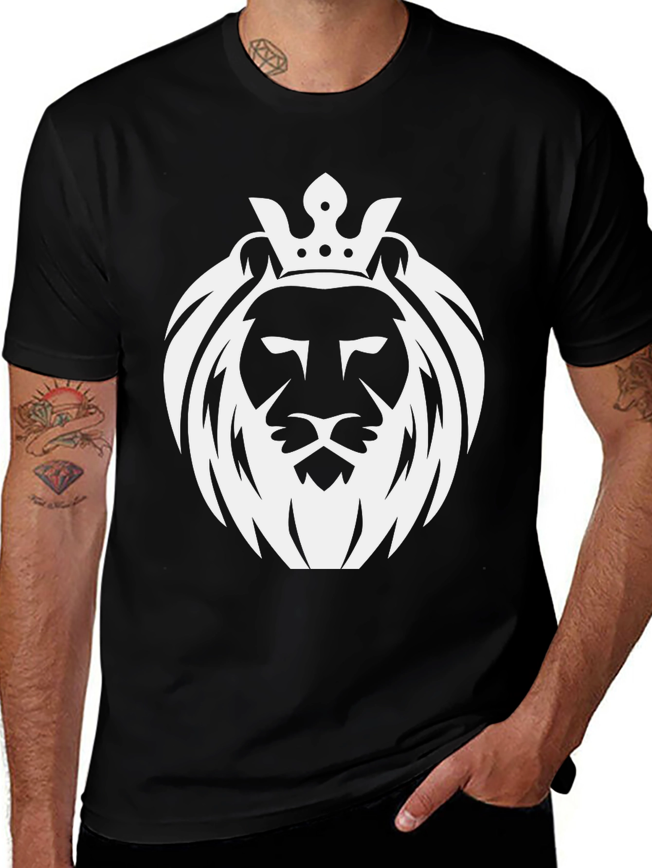 Lion King Graphic Tee - Black Cotton T-Shirt