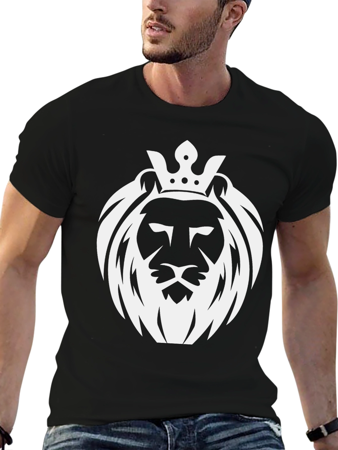 Lion King Graphic Tee - Black Cotton T-Shirt