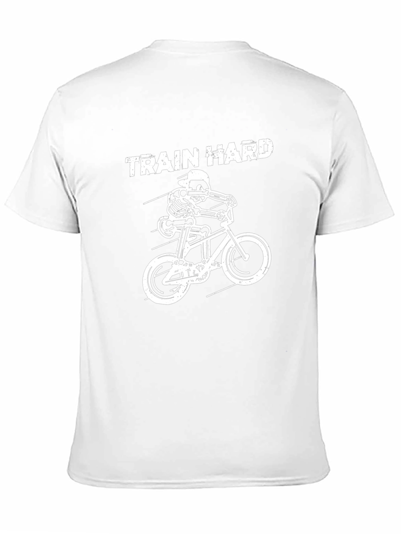 Train Hard Skeleton Biker Black T-Shirt