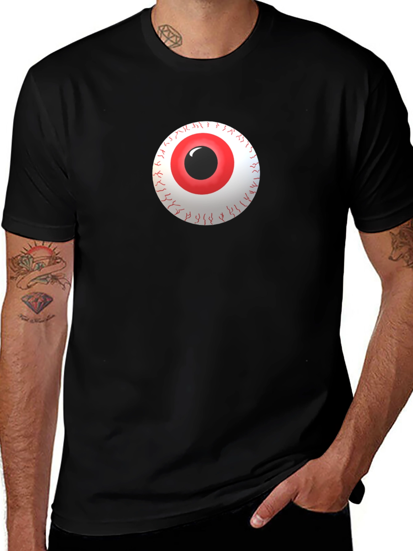 Eyeball Graphic Tee - Mens Black T-Shirt