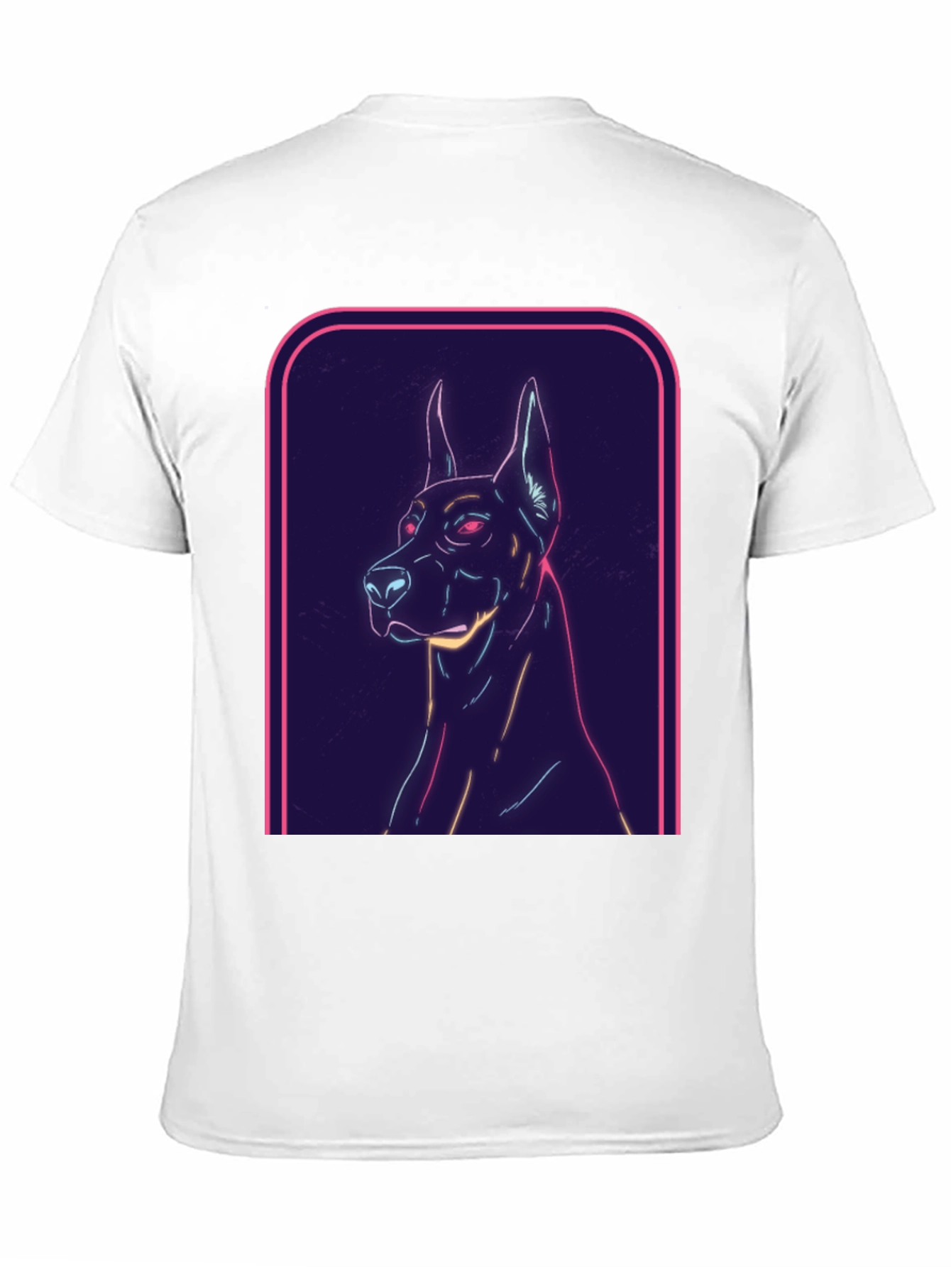 Neon Dog Graphic Tee - Cool Canine Design