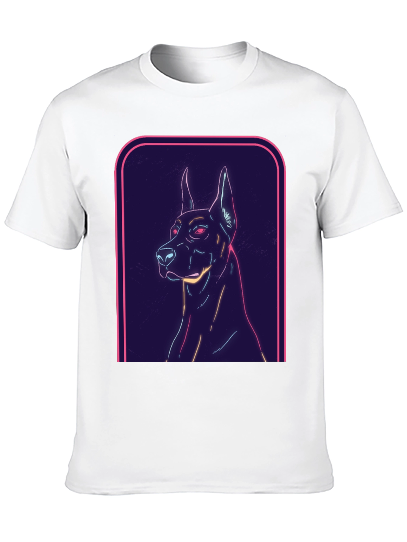 Neon Dog Graphic Tee - Cool Canine Design